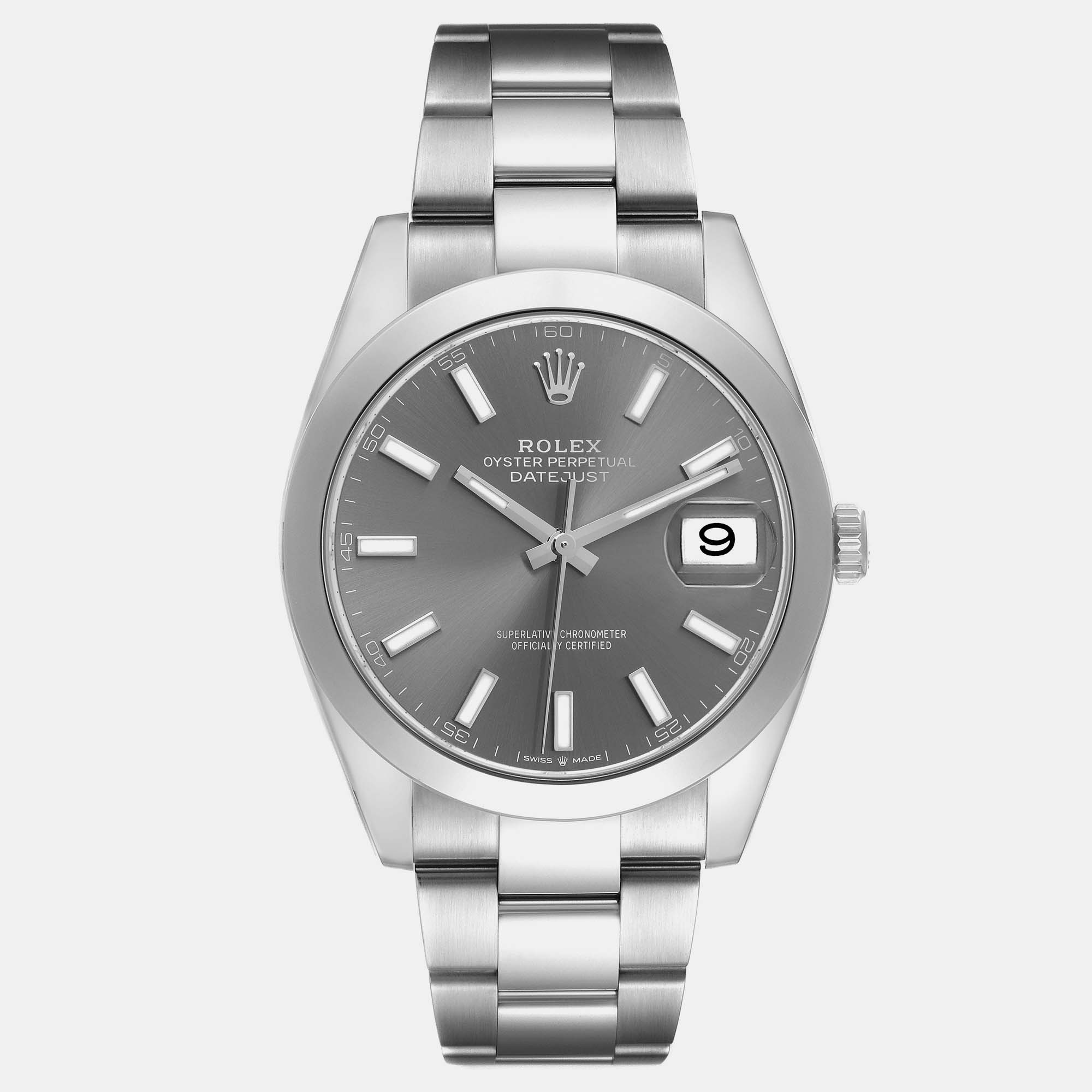 

Rolex Datejust Slate Dial Steel Men's Watch 41.0 mm, Grey