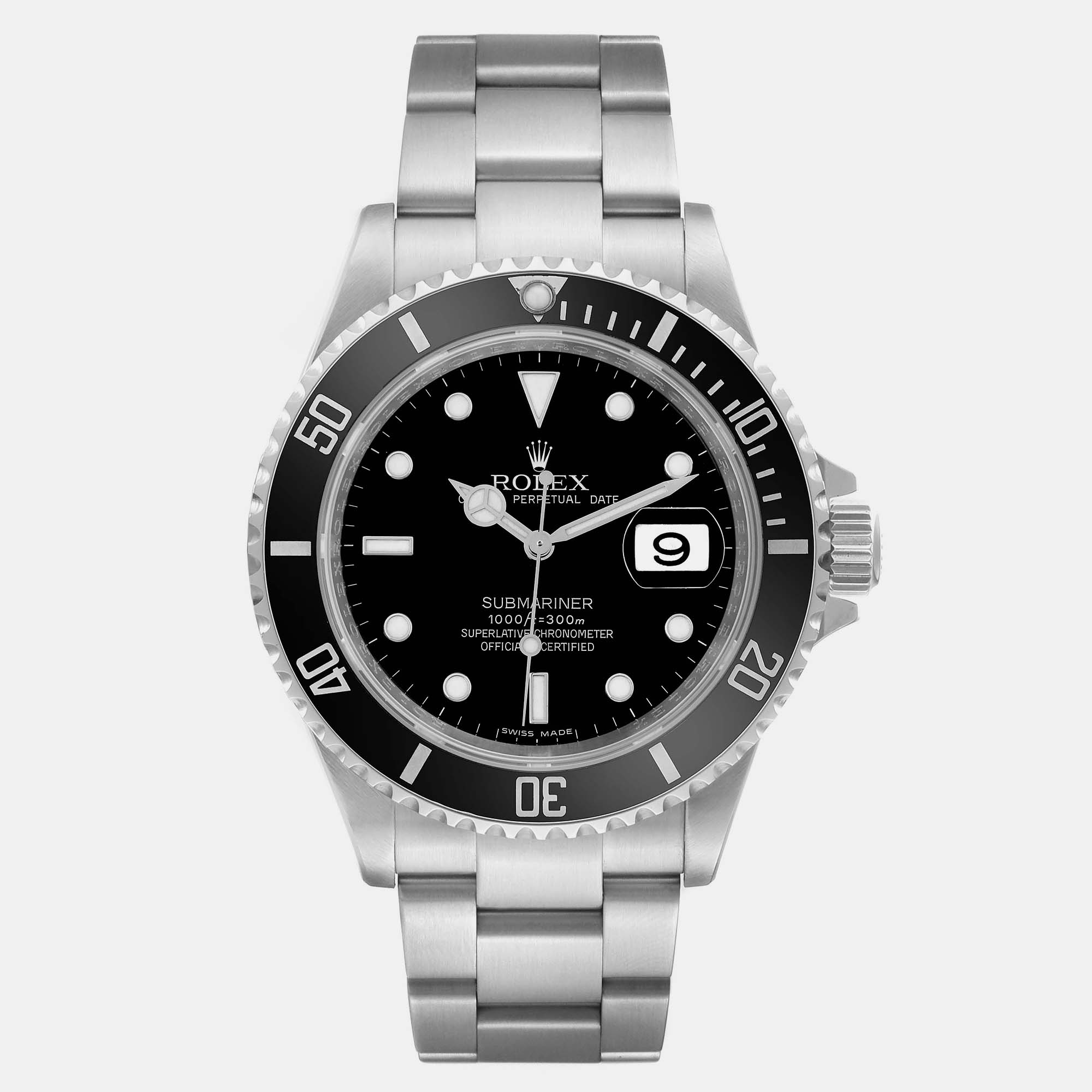 

Rolex Submariner Date Black Dial Steel Mens Watch 16610