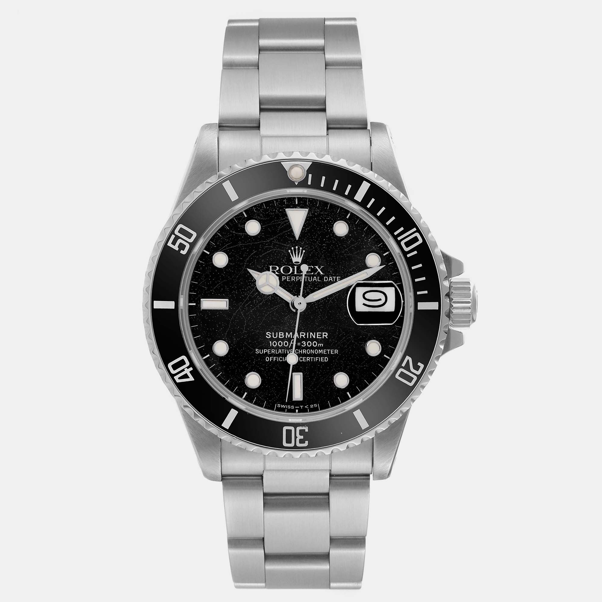 

Rolex Submariner Black Dial Steel Vintage Men's Watch 168000 40 mm