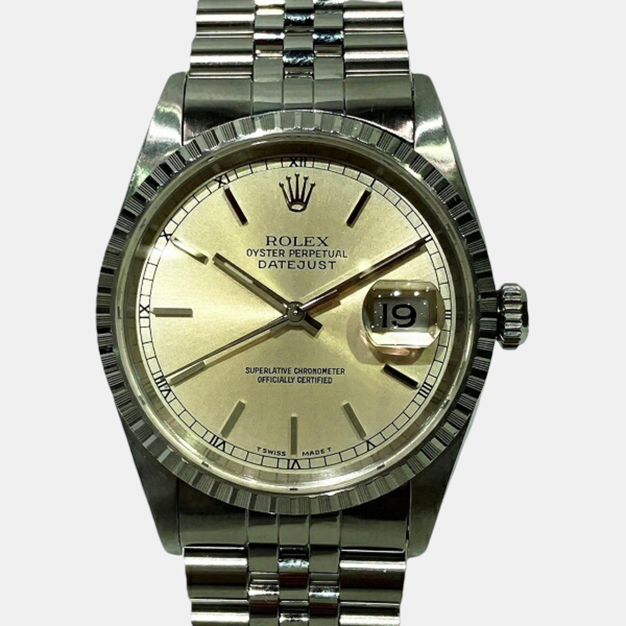 

Rolex Datejust 16220 Automatic T-series Men's Watch, Gold