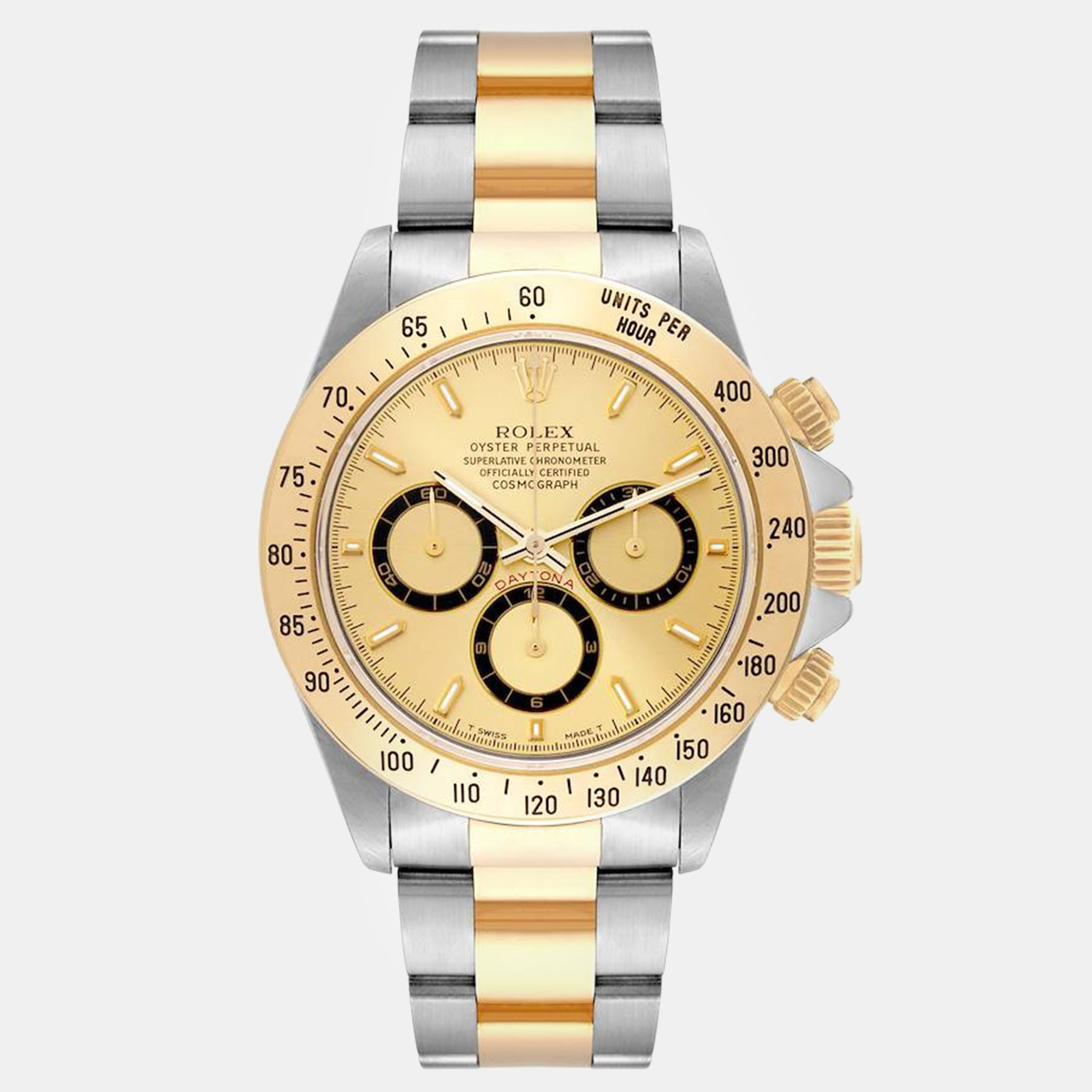 Pre-owned Rolex Daytona Steel Yellow Gold Zenith Movement Men's Watch 40.0 Mm