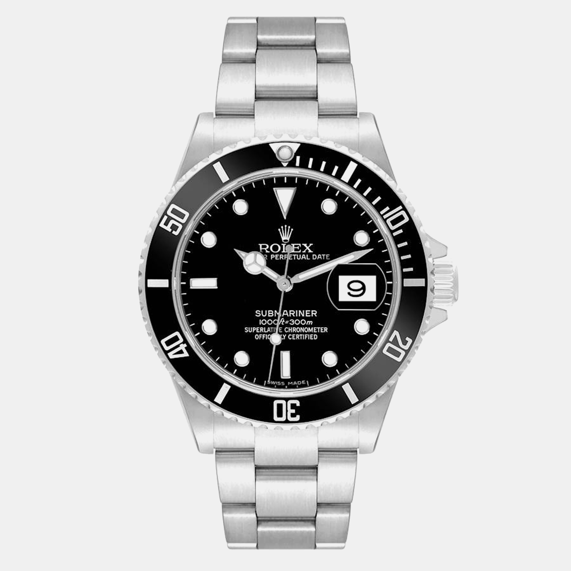 Pre-owned Rolex Submariner Date Black Dial Steel Mens Watch 116610