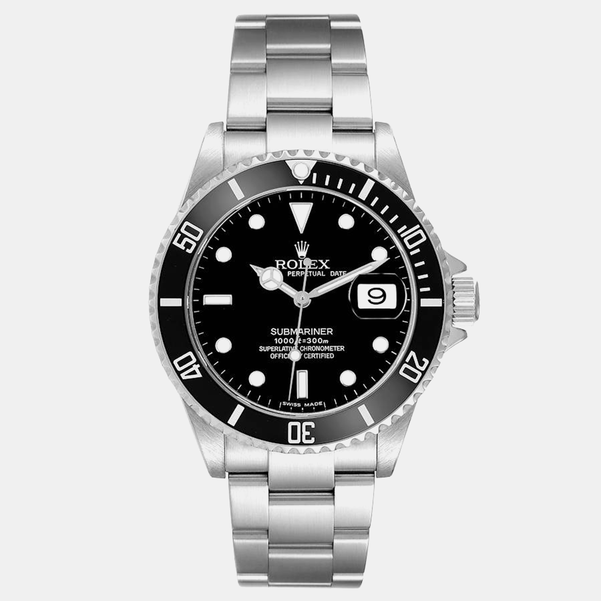 

Rolex Submariner Date Black Dial Steel Mens Watch 16610