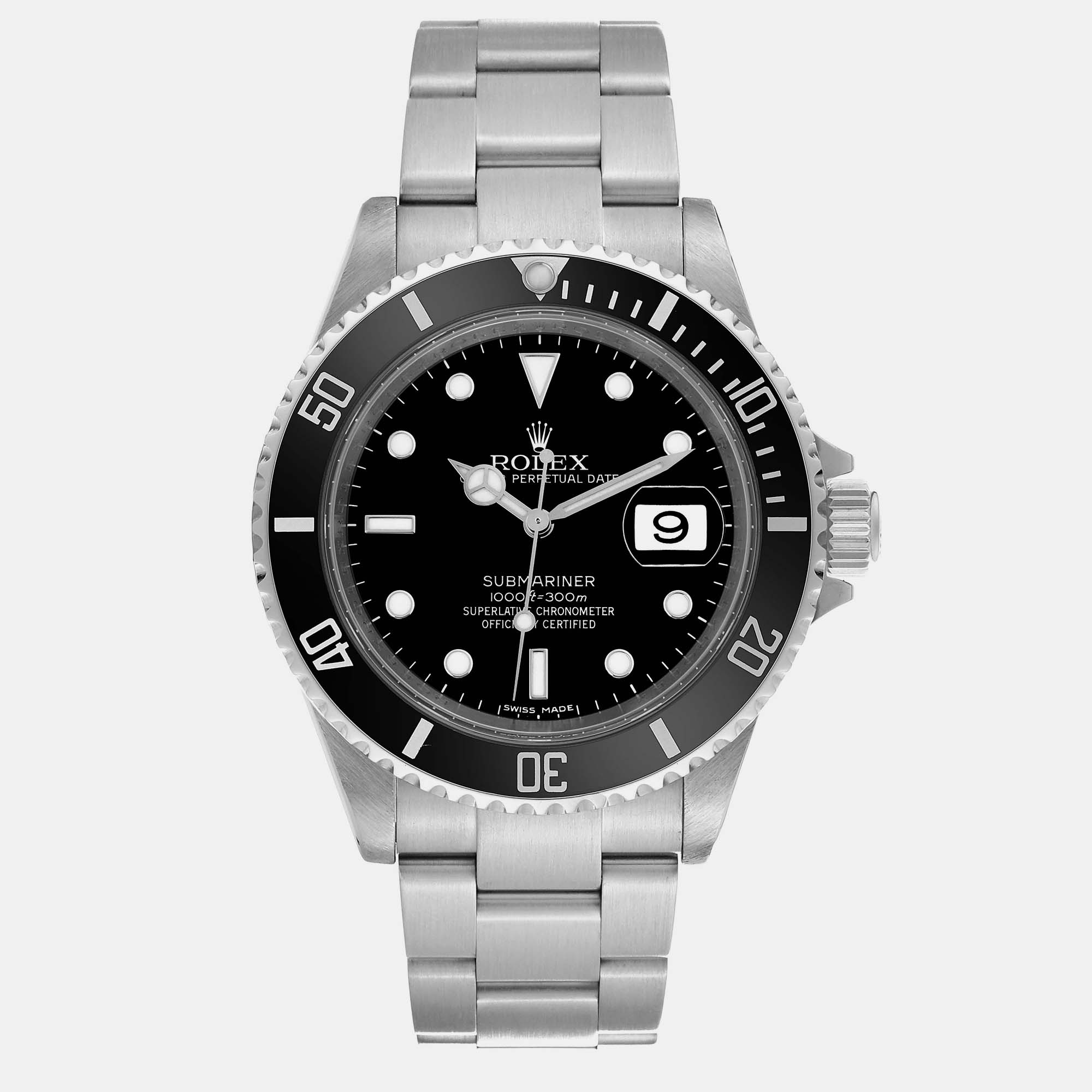 

Rolex Submariner Date Black Dial Steel Men's Watch 16610 40 mm