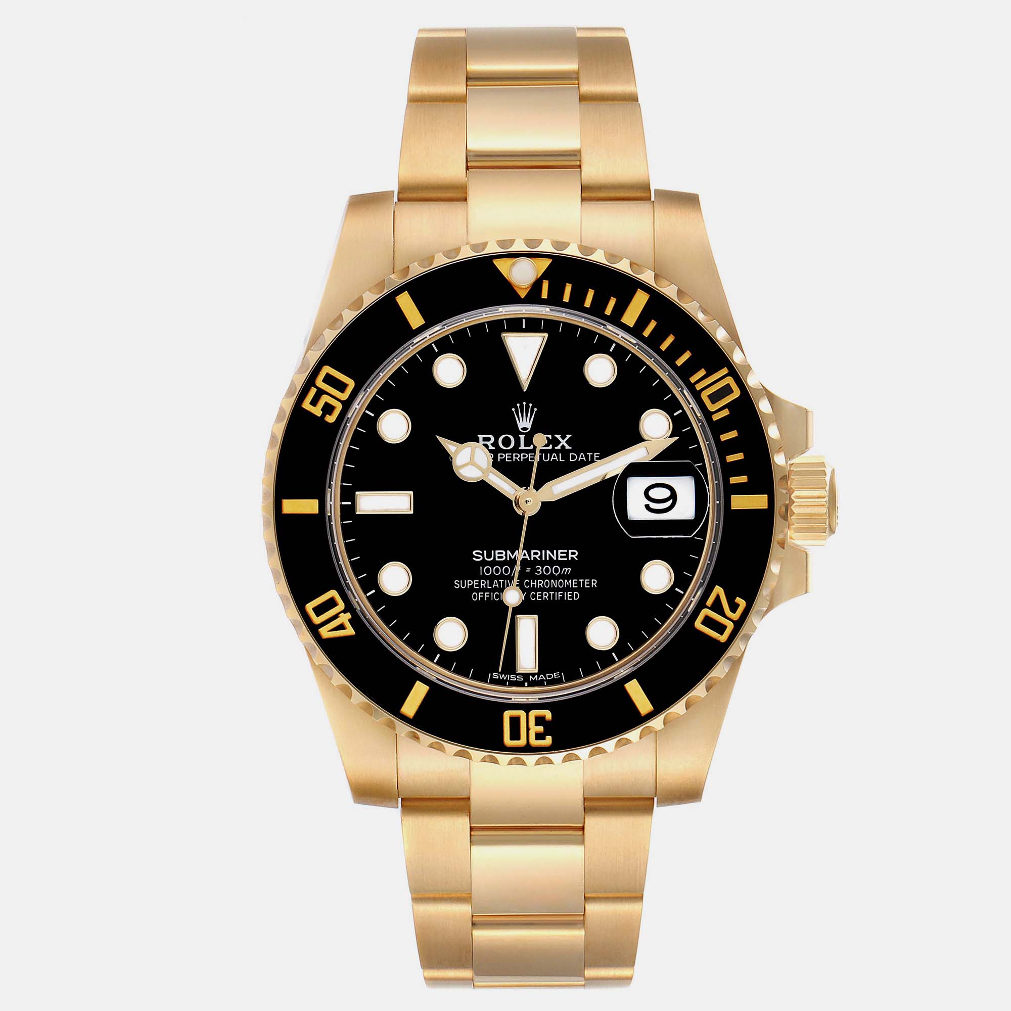 

Rolex Submariner Black Dial Yellow Gold Men's Watch 40.0 mm