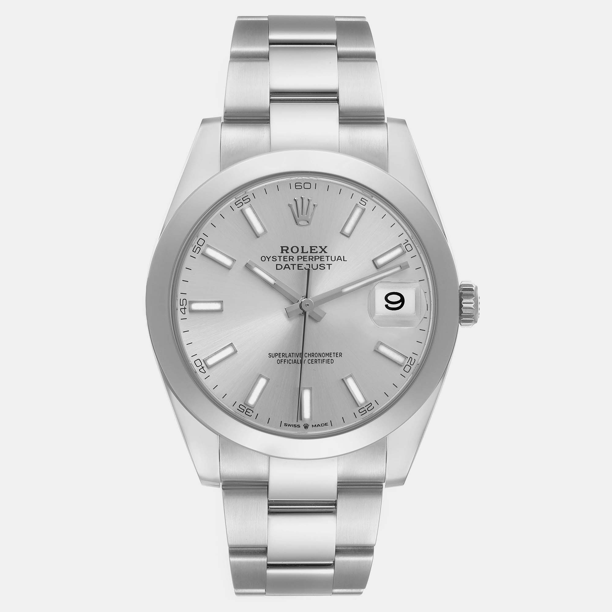 

Rolex Datejust 41 Silver Dial Steel Mens Watch 126300