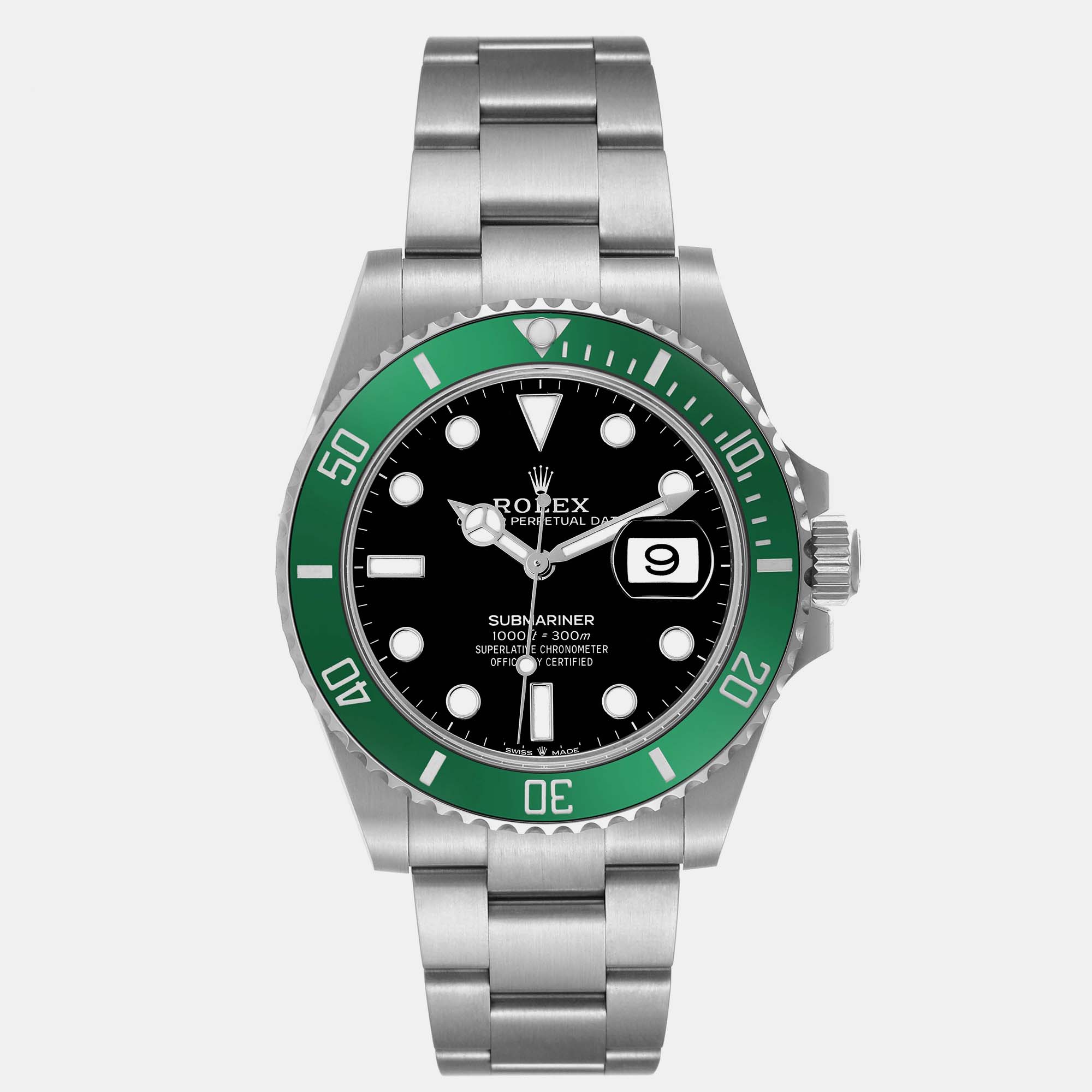 

Rolex Submariner Starbucks Green Bezel Steel Mens Watch 126610LV, Black