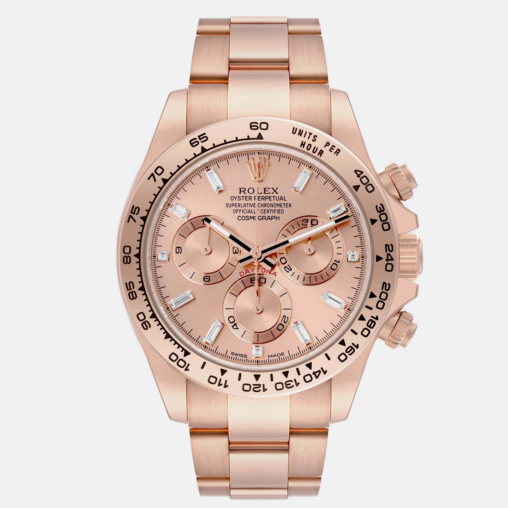 

Rolex Cosmograph Daytona Rose Gold Everose Mens Watch 116505, Pink