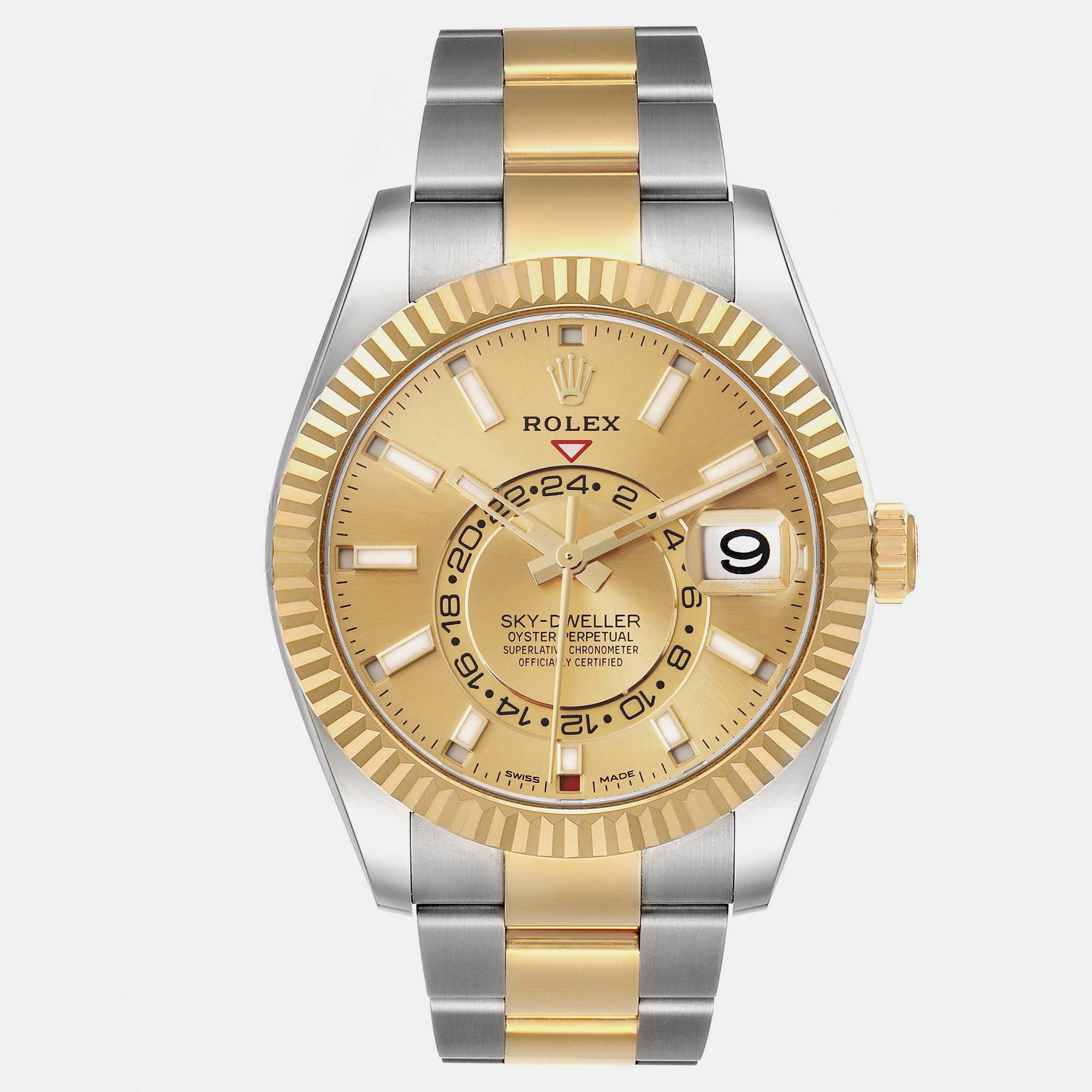 

Rolex Sky Dweller Steel Yellow Gold Champagne Dial Mens Watch 326933