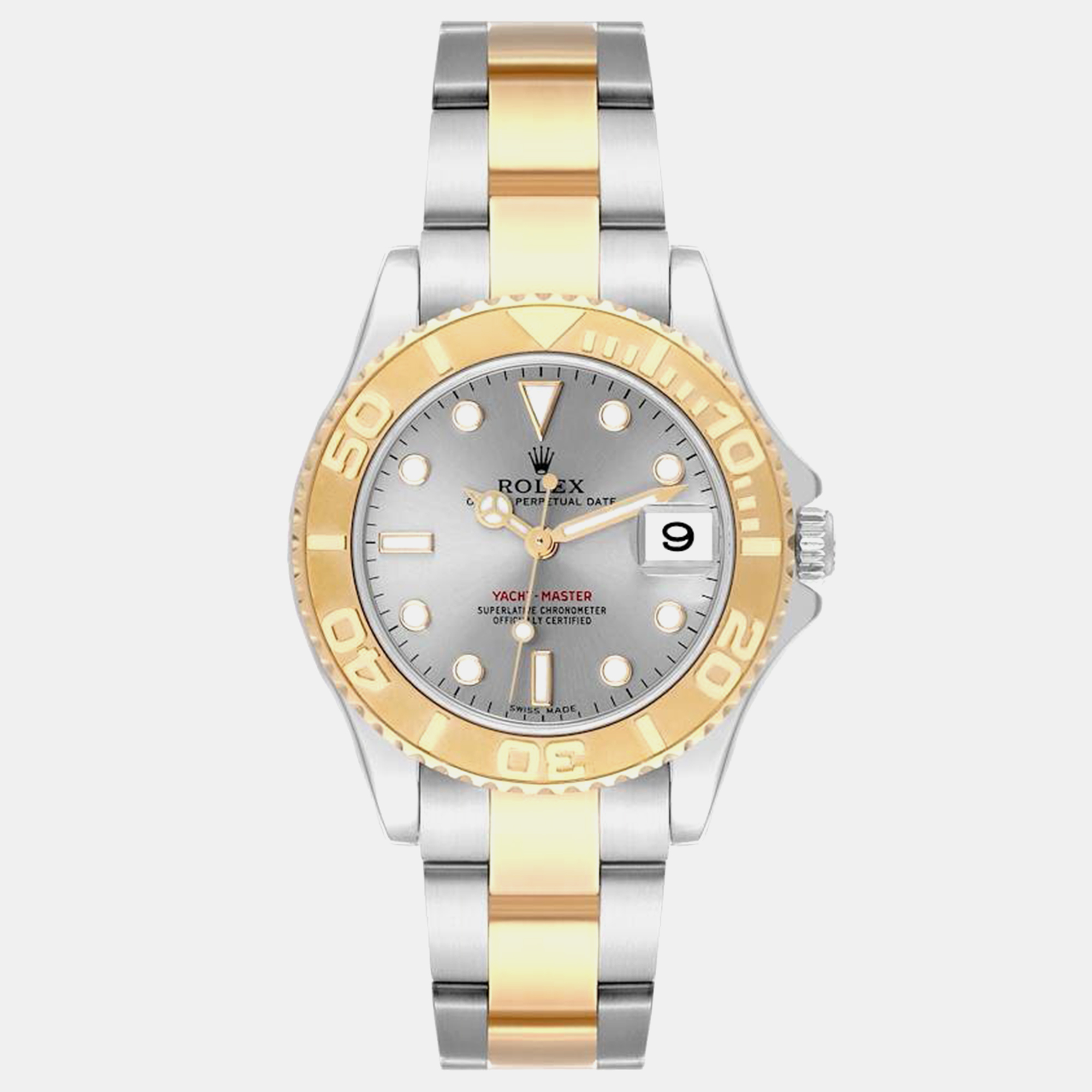 

Rolex Yachtmaster Midsize Steel Yellow Gold Men's Watch 35.0 mm, Grey