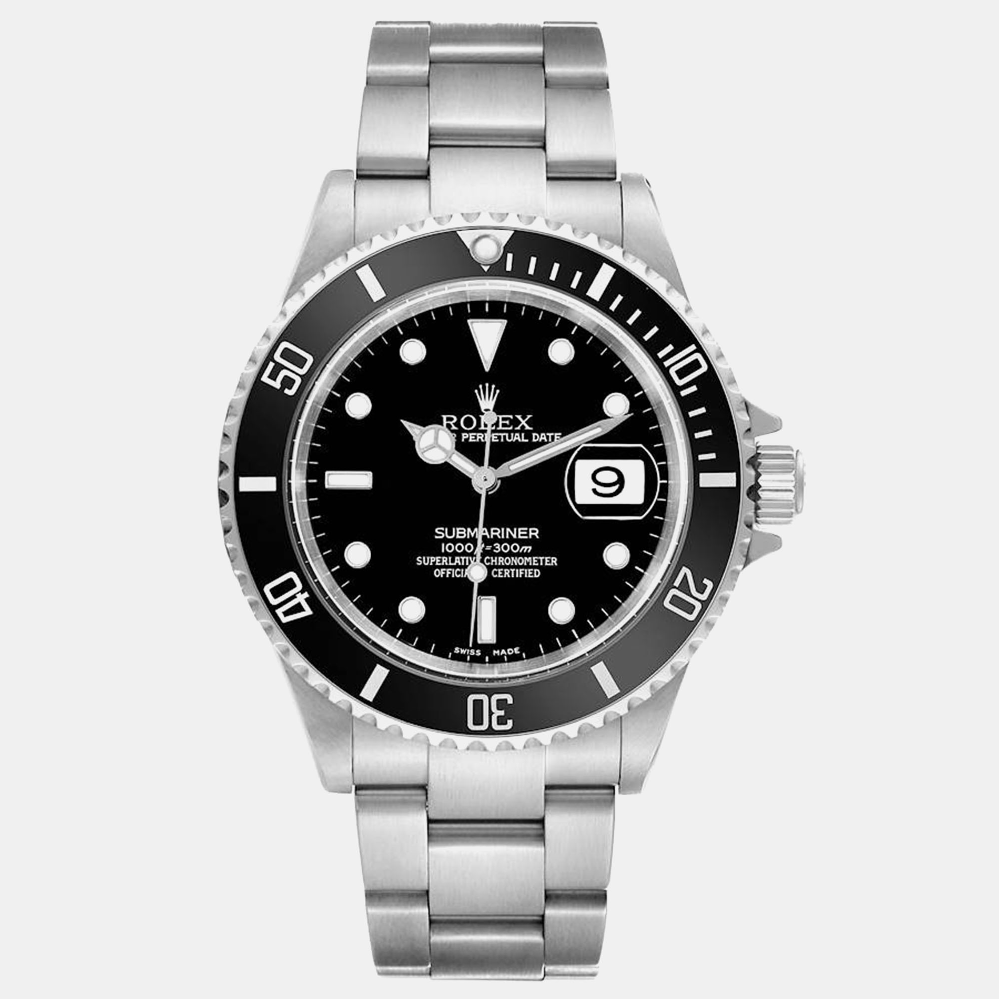 

Rolex Submariner Date Black Dial Steel Men's Watch 16610 40 mm