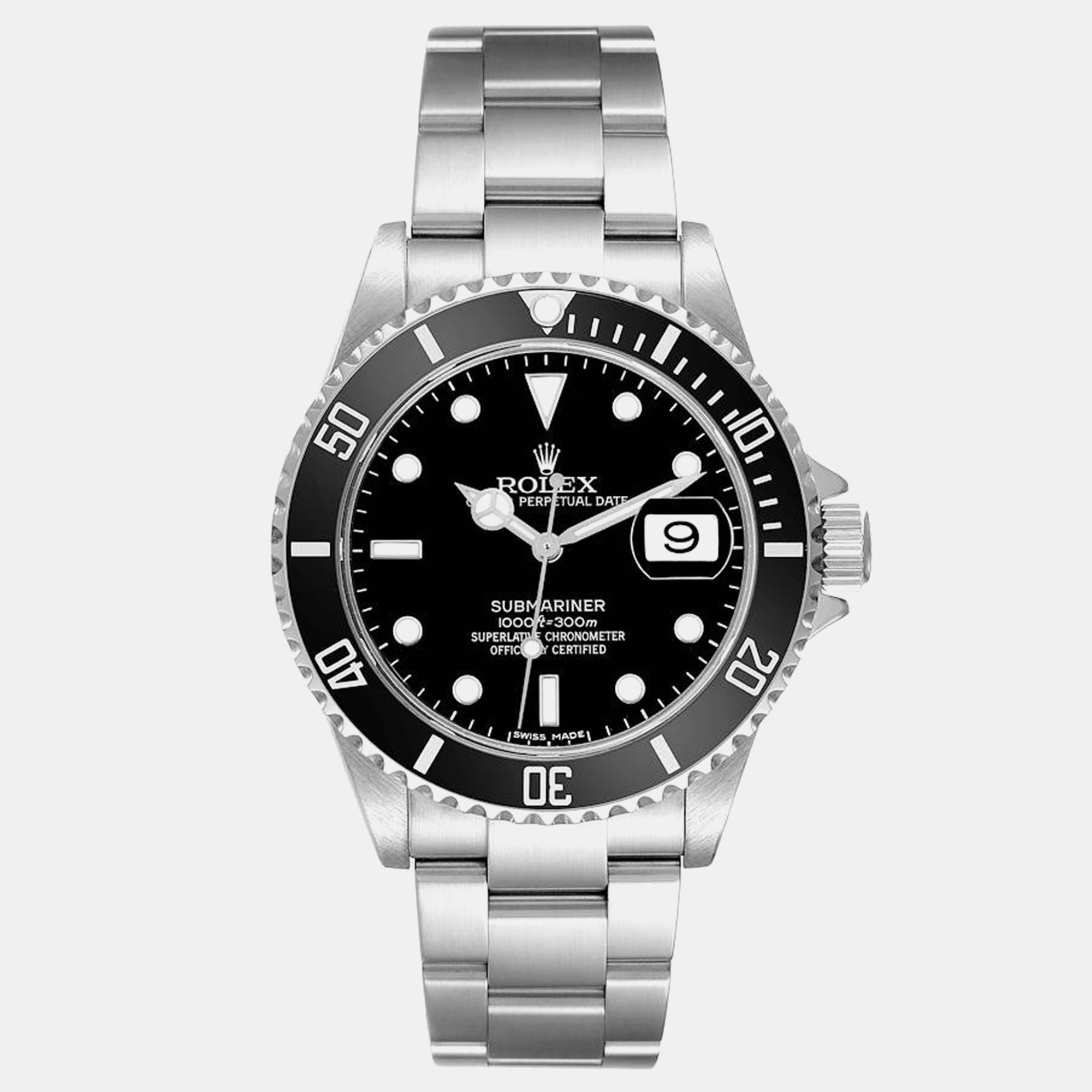 

Rolex Submariner Date Black Dial Steel Men's Watch 16610 40 mm