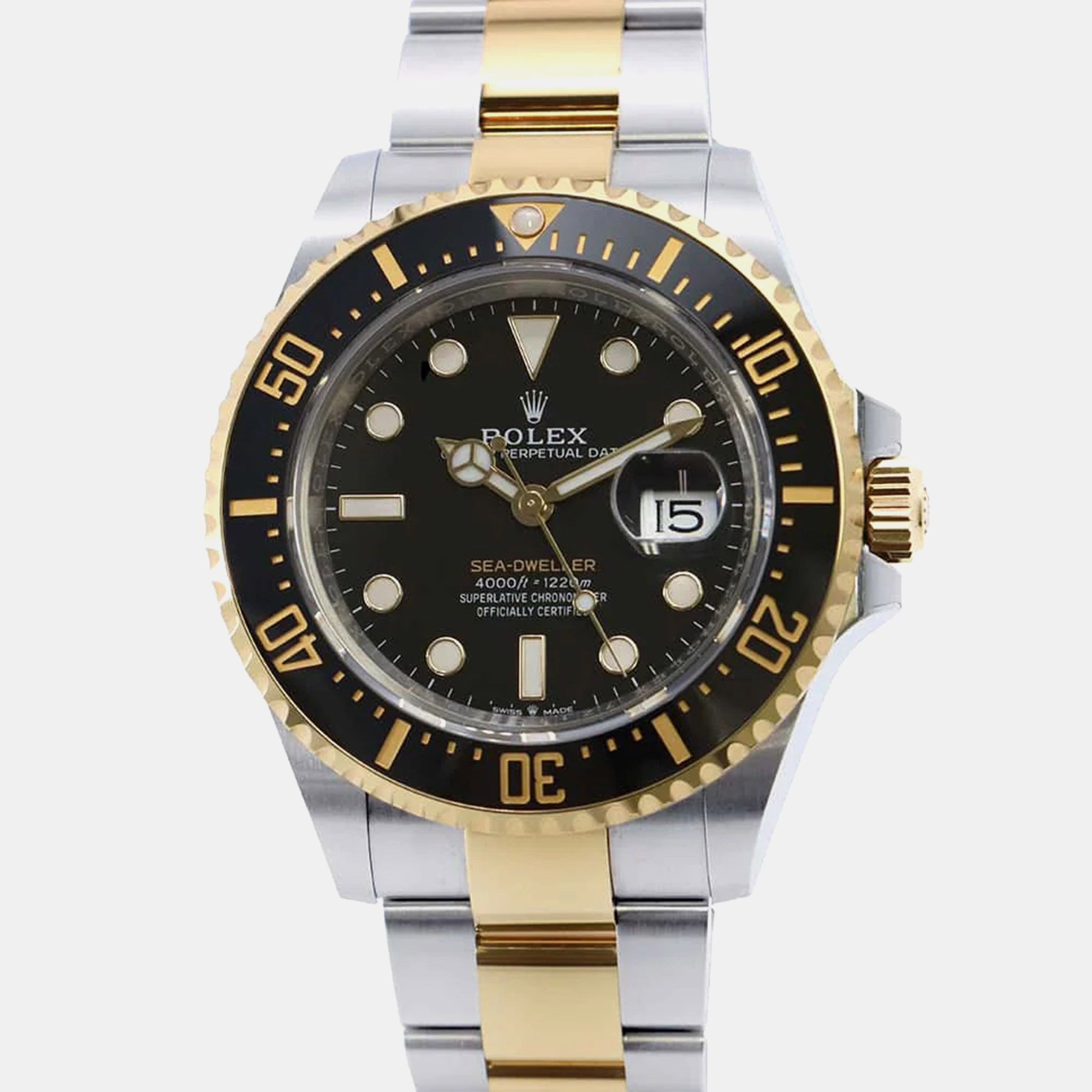 

Rolex 18k YG Black Dial Stainless Steel Sea-Dweller Watch