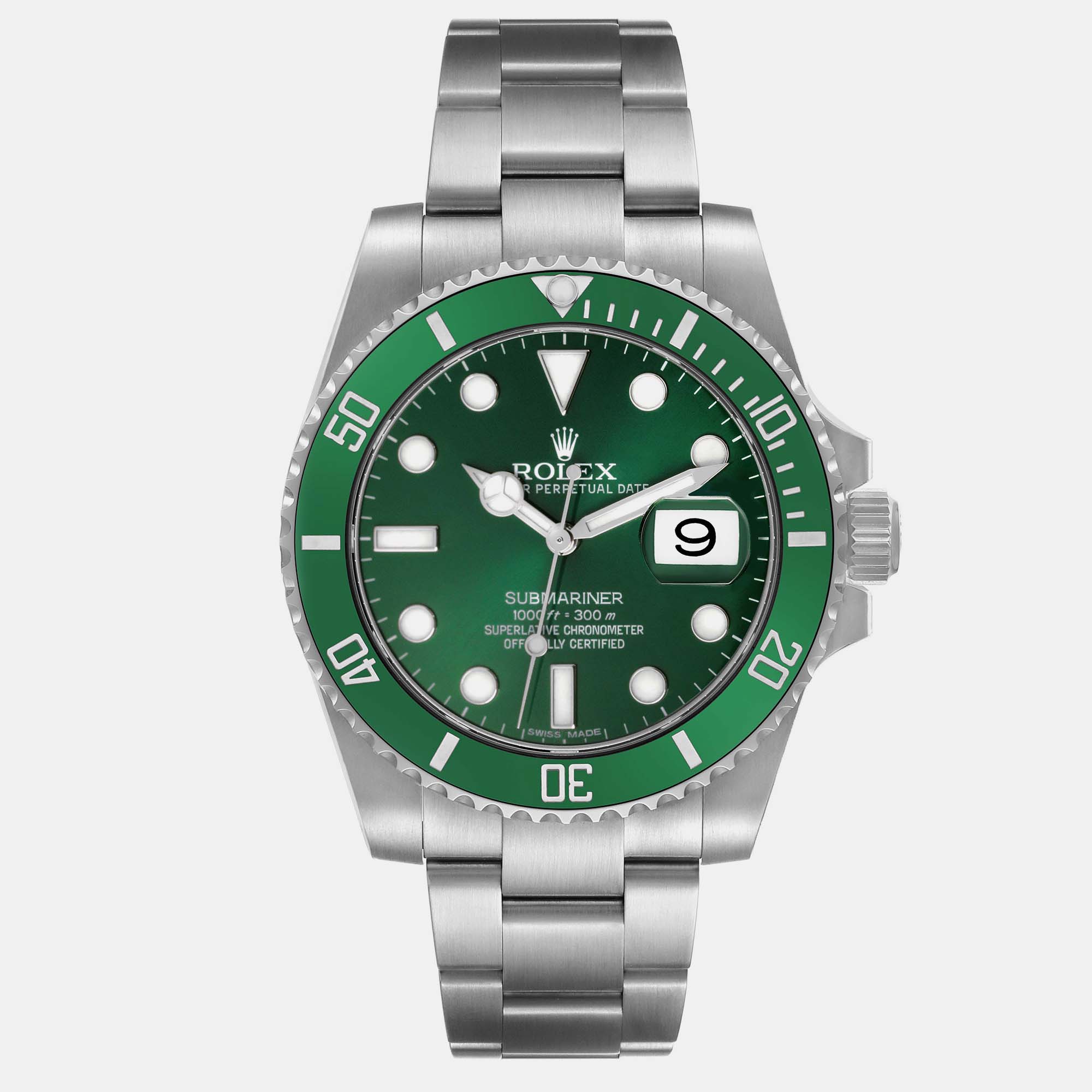 

Rolex Submariner Hulk Green Dial Steel Men's Watch 40.0 mm