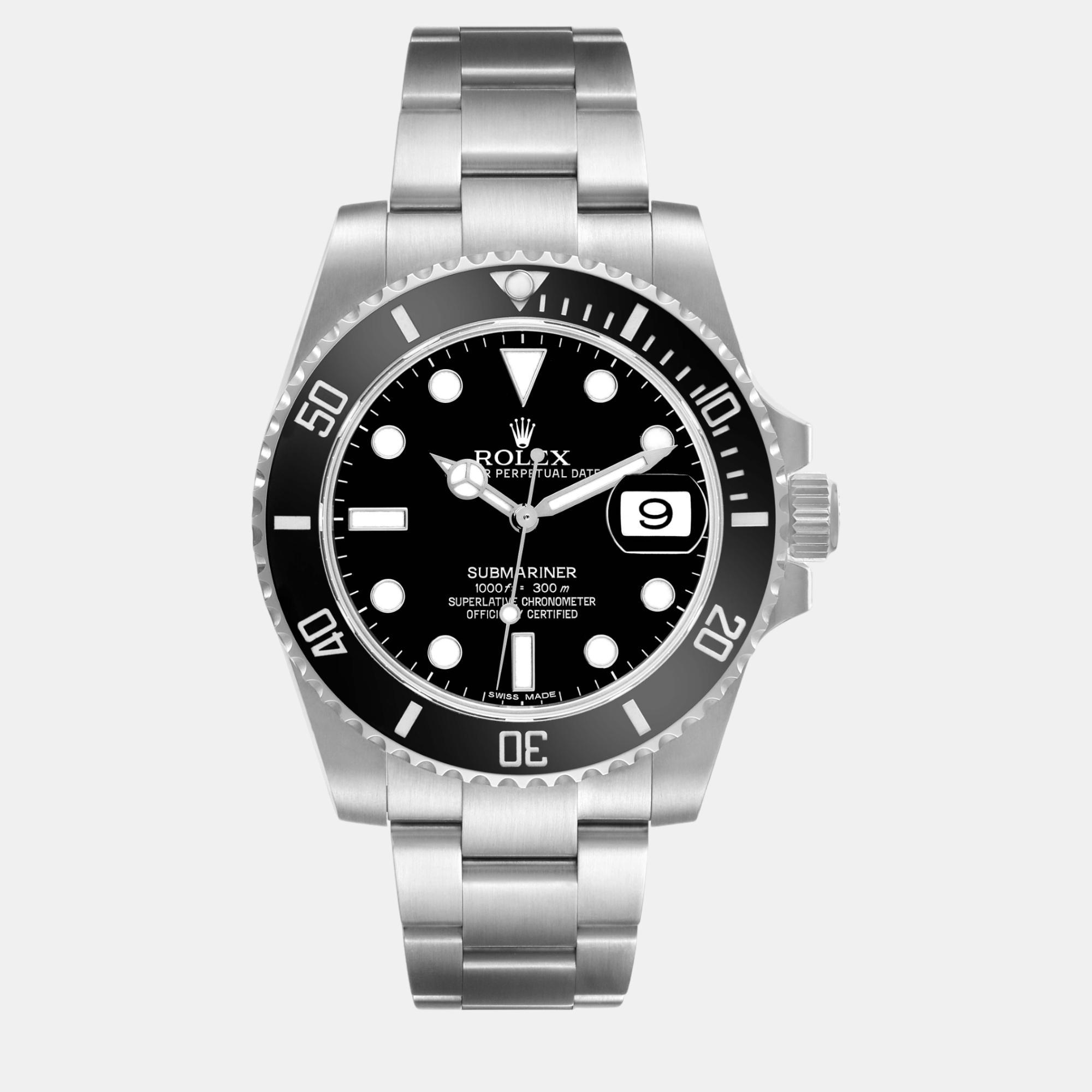 

Rolex Submariner Date Black Dial Steel Men's Watch 116610