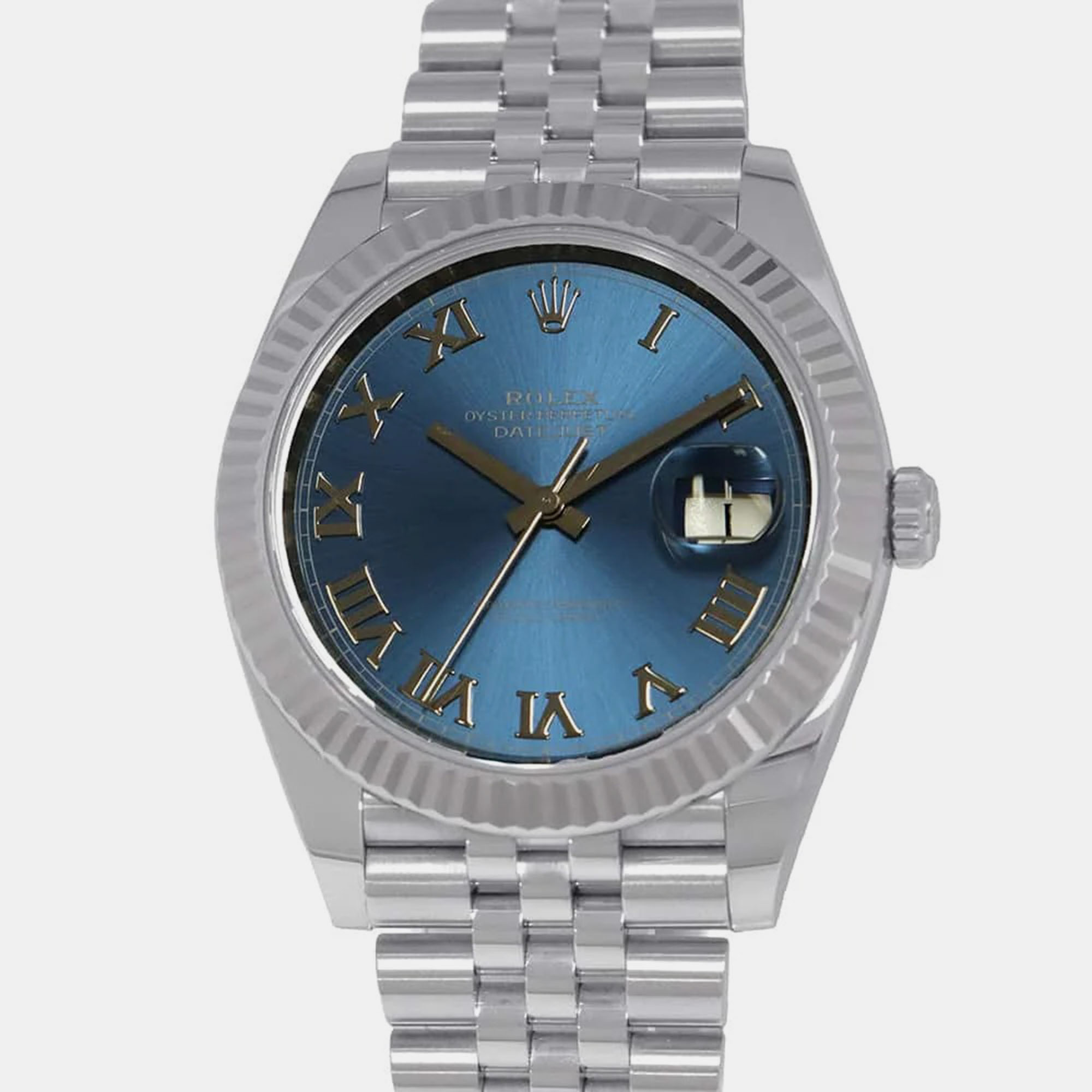 

Rolex 18k WG Azzurro Blue Dial Stainless Steel Datejust W41mm