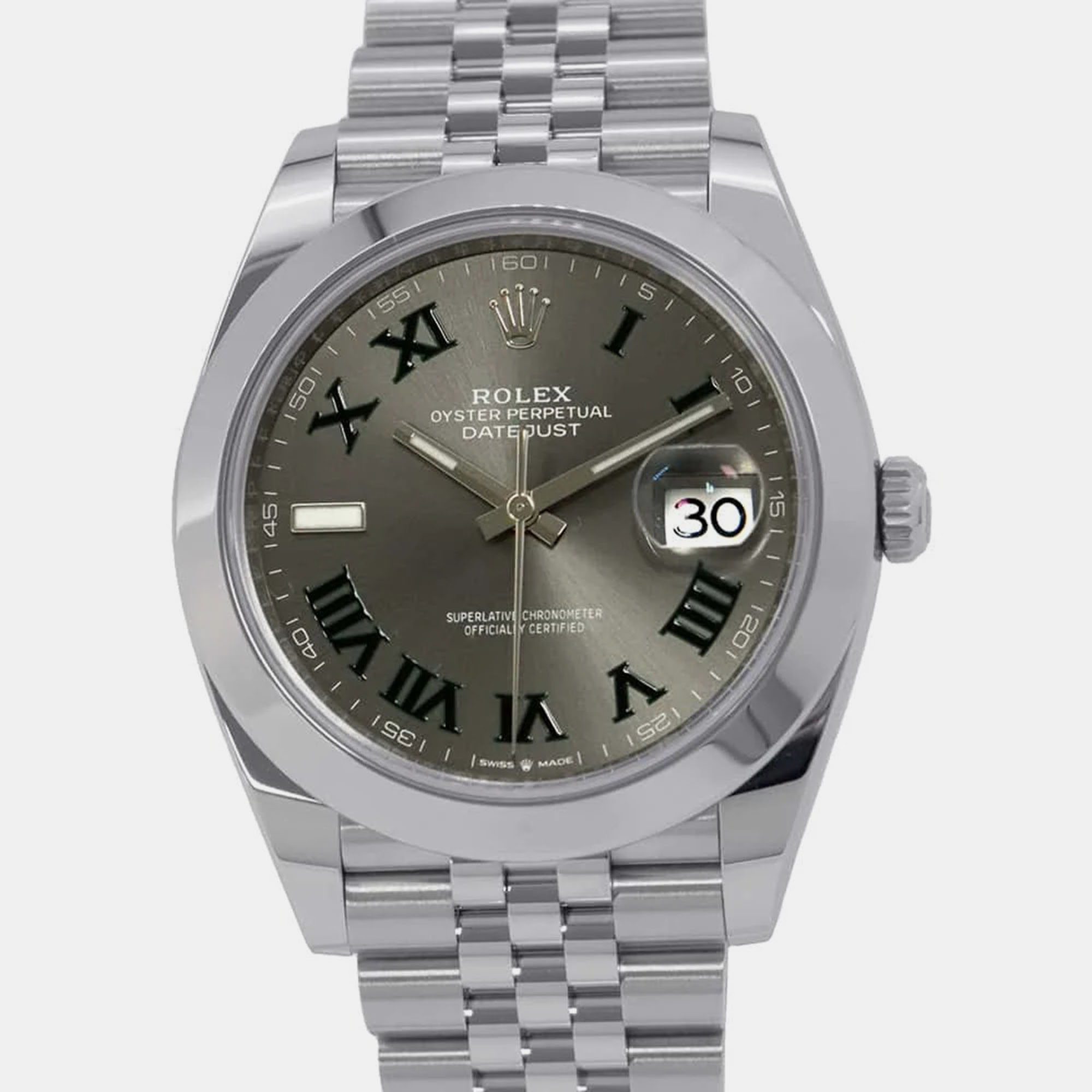 

Rolex Slate Dial Stainless Steel Datejust W41mm, Grey