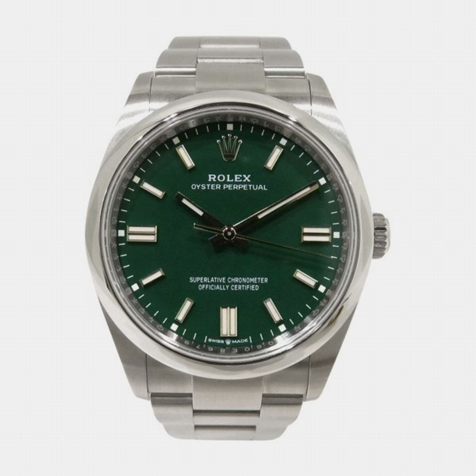 

Rolex Green Dial Oyster Perpetual Automatic Men's Wristwatch 36 mm