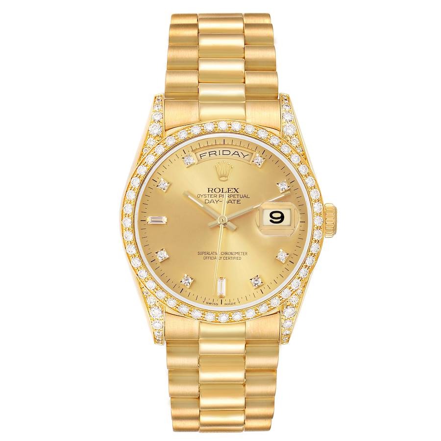 

Rolex President Day-Date Yellow Gold Diamond Men's Watch 36.0 mm