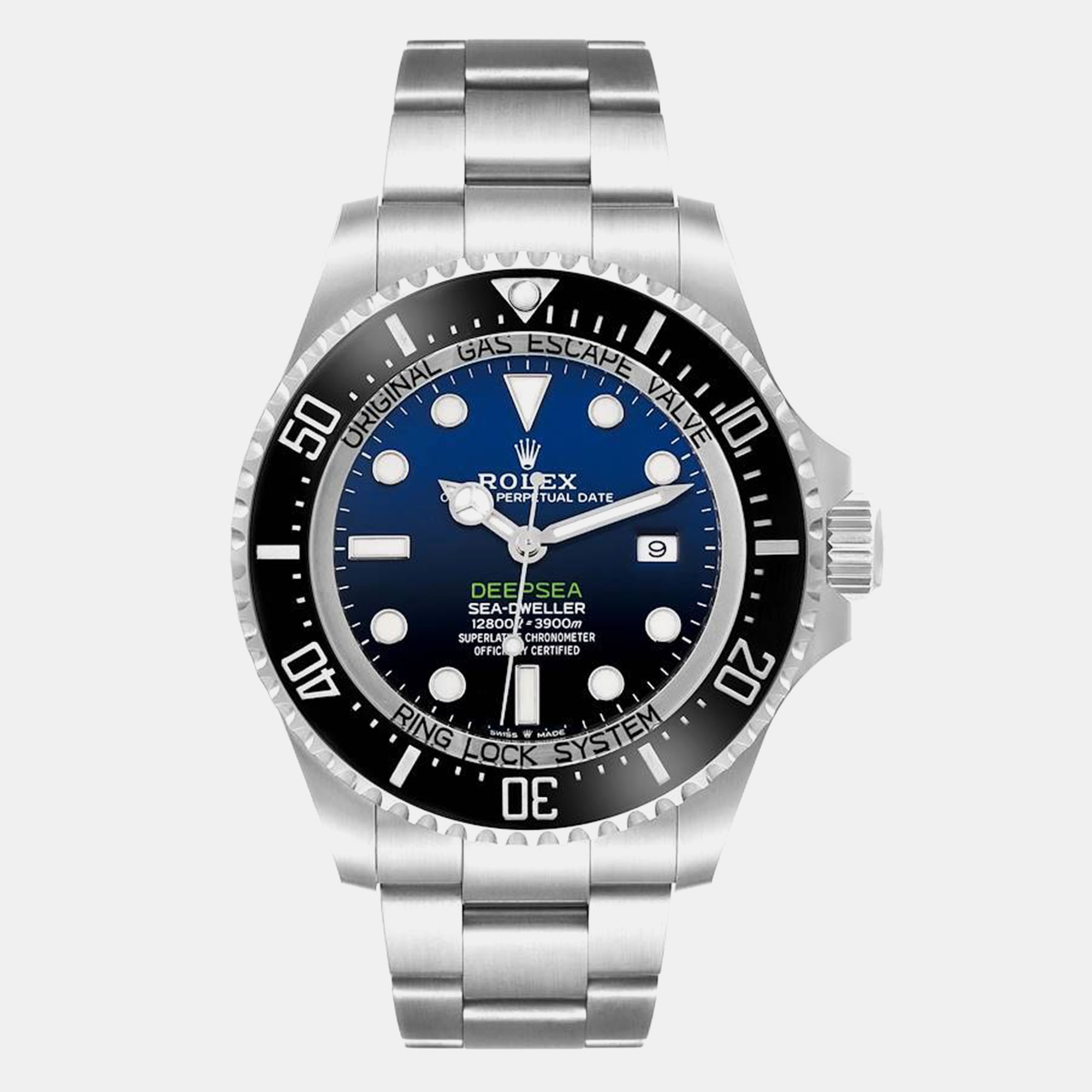 

Rolex Seadweller Deepsea 44 Cameron D-Blue Steel Mens Watch 126660, Black