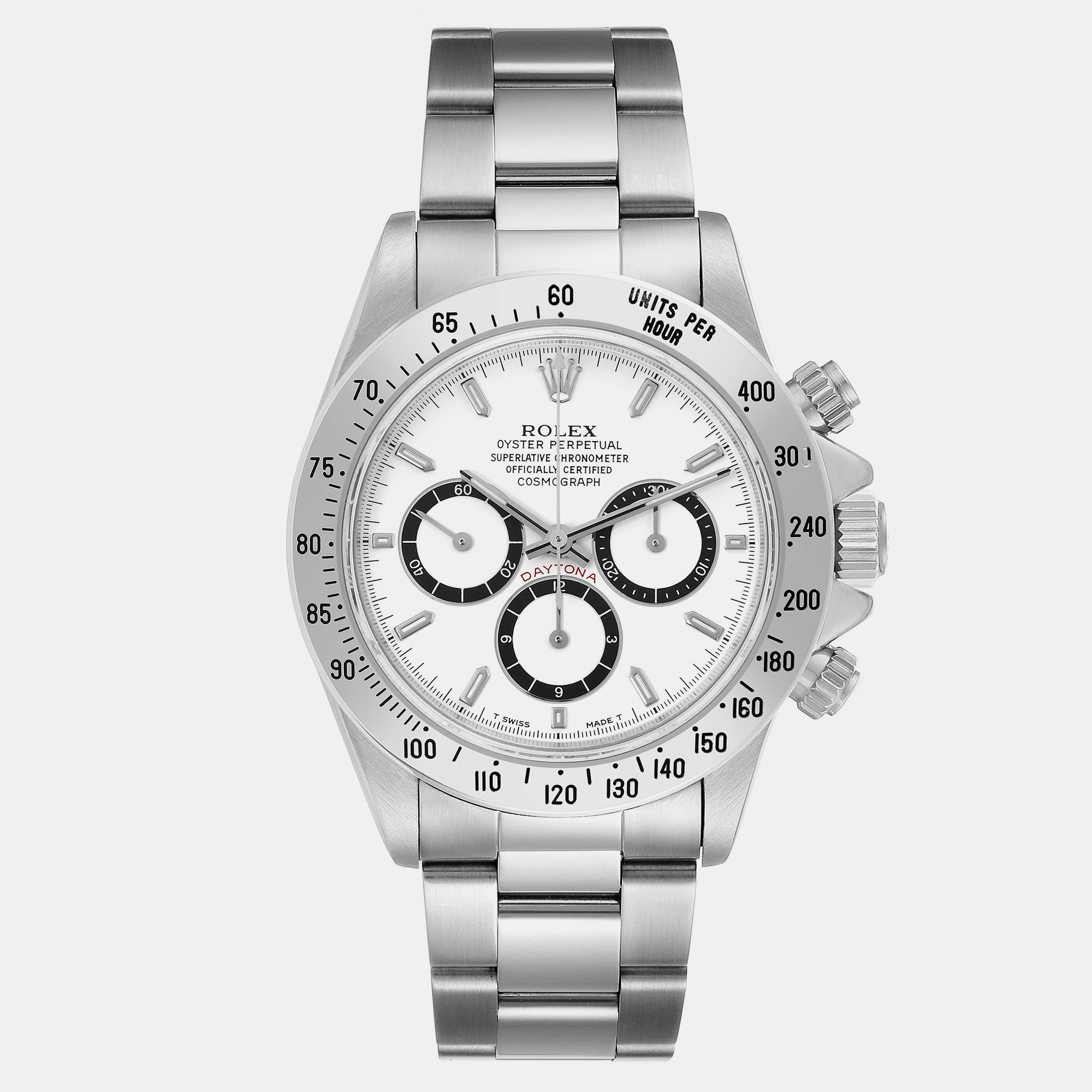 

Rolex Cosmograph Daytona White Dial Zenith Movement Watch 16520 40 mm