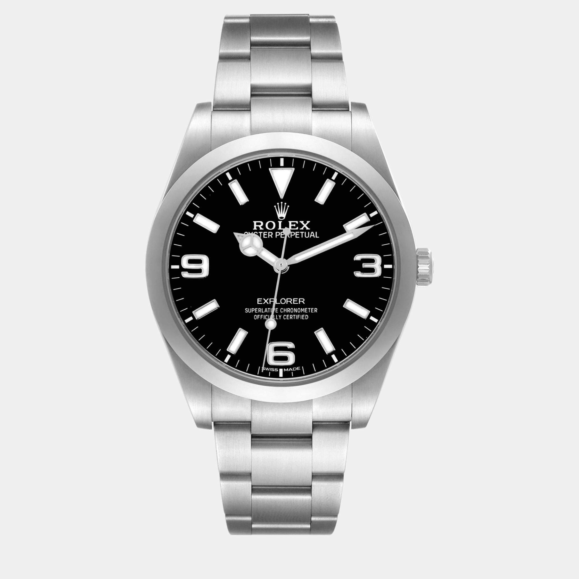 

Rolex Explorer I Black Dial Steel Men's Watch 39.0 mm