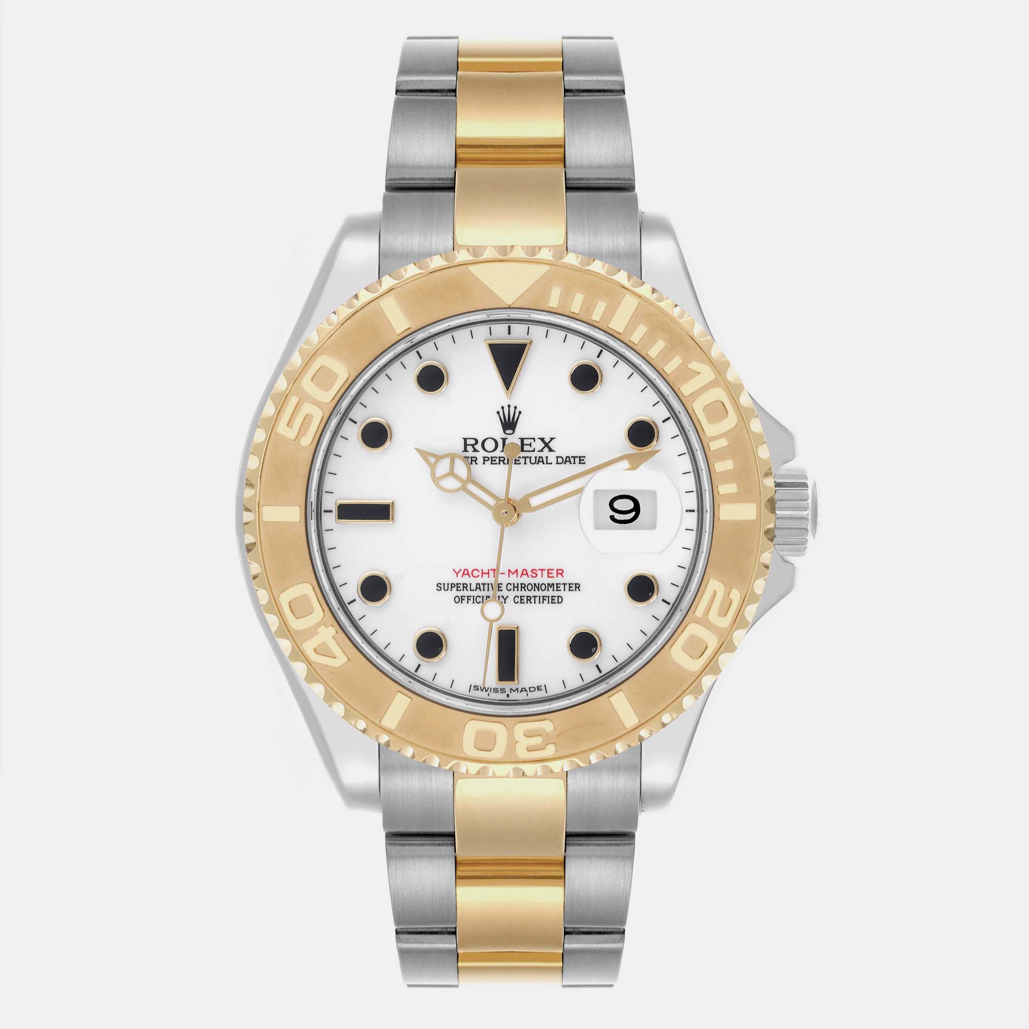 

Rolex Yachtmaster Steel Yellow Gold White Dial Men's Watch 16623 40 mm