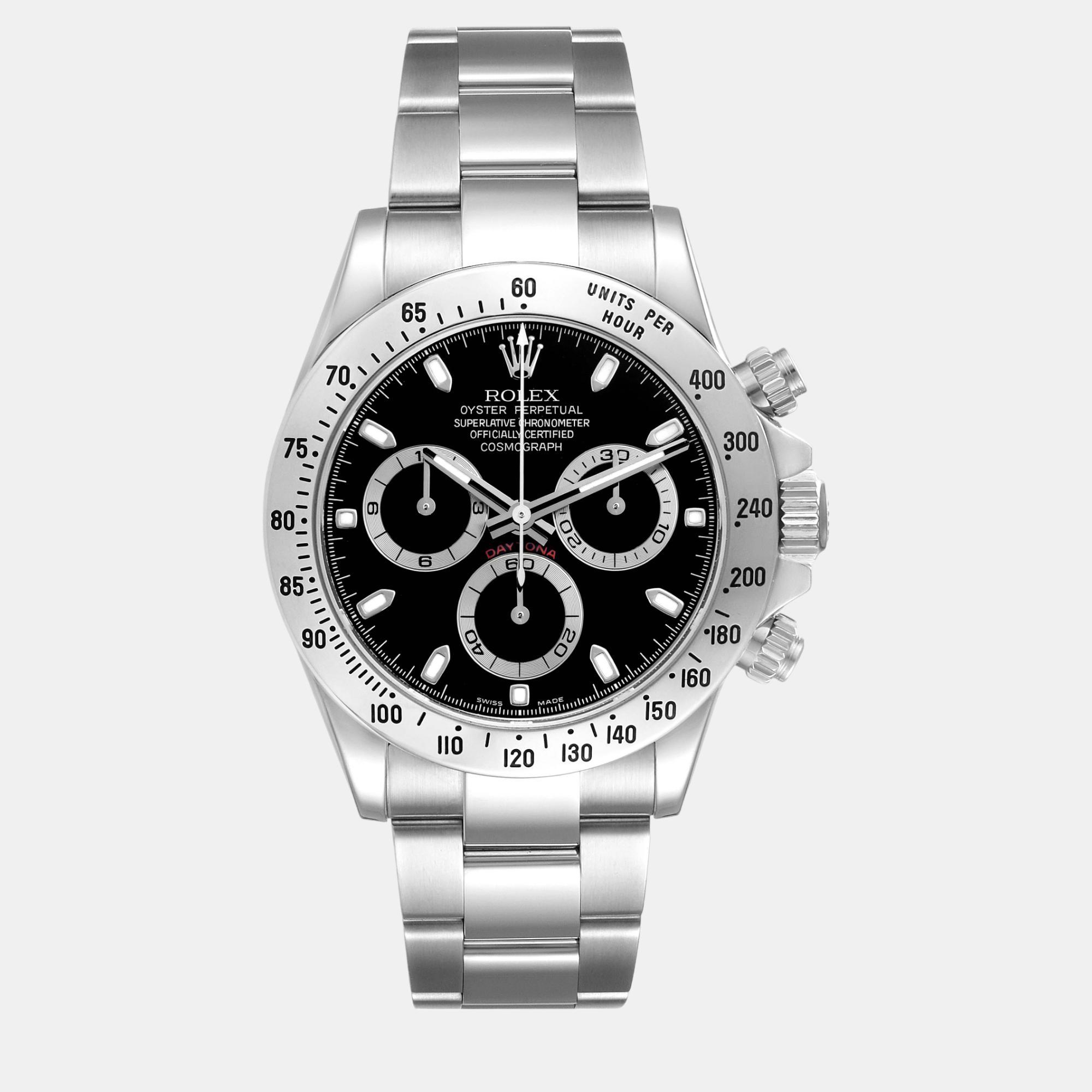 

Rolex Daytona Chronograph Black Dial Steel Men's Watch 40.0 mm