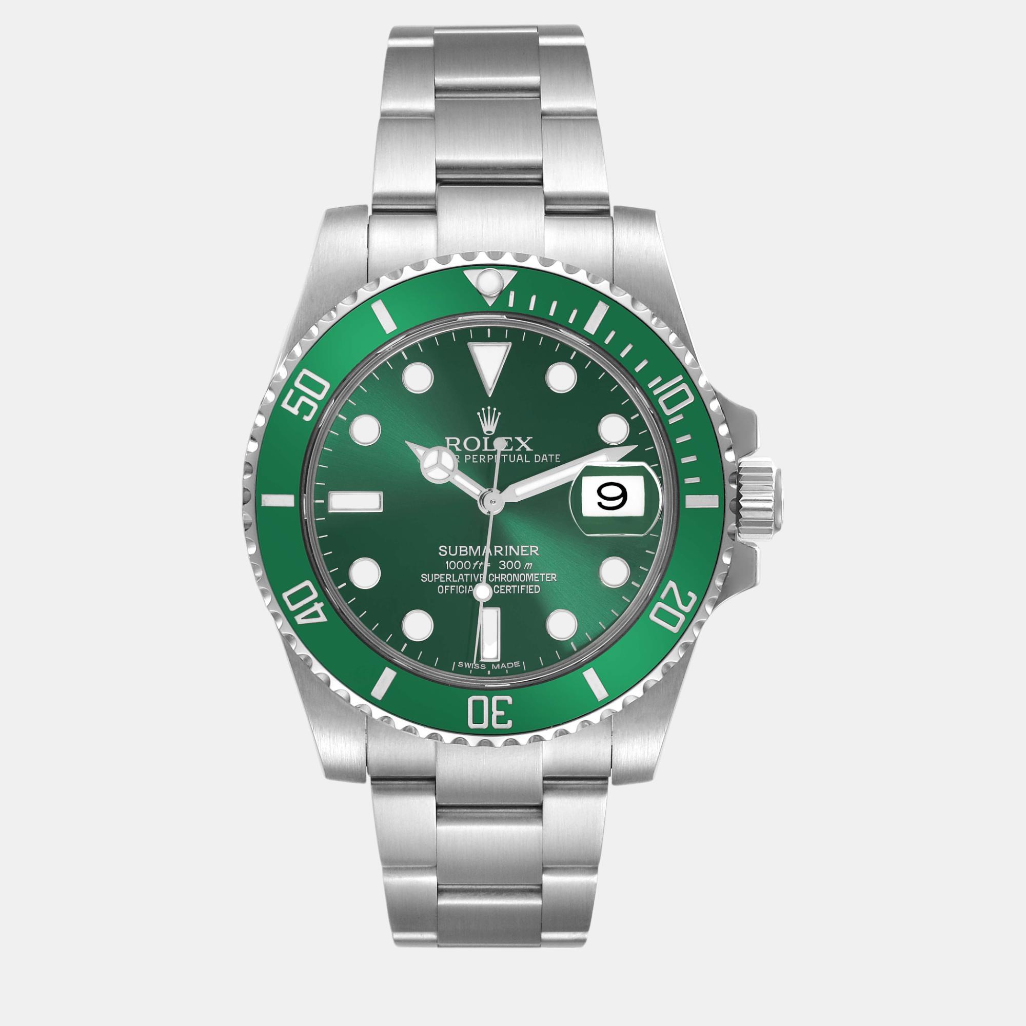 

Rolex Submariner Hulk Green Dial Steel Men's Watch 40.0 mm