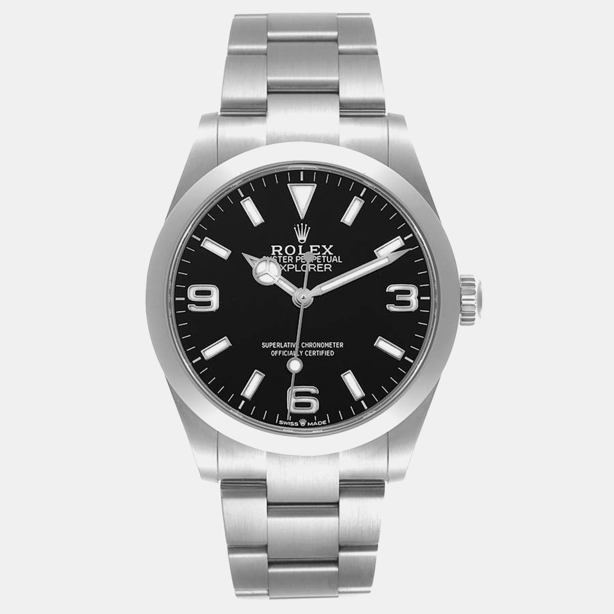 

Rolex Explorer I  Black Dial Steel Mens Watch 224270 Unworn