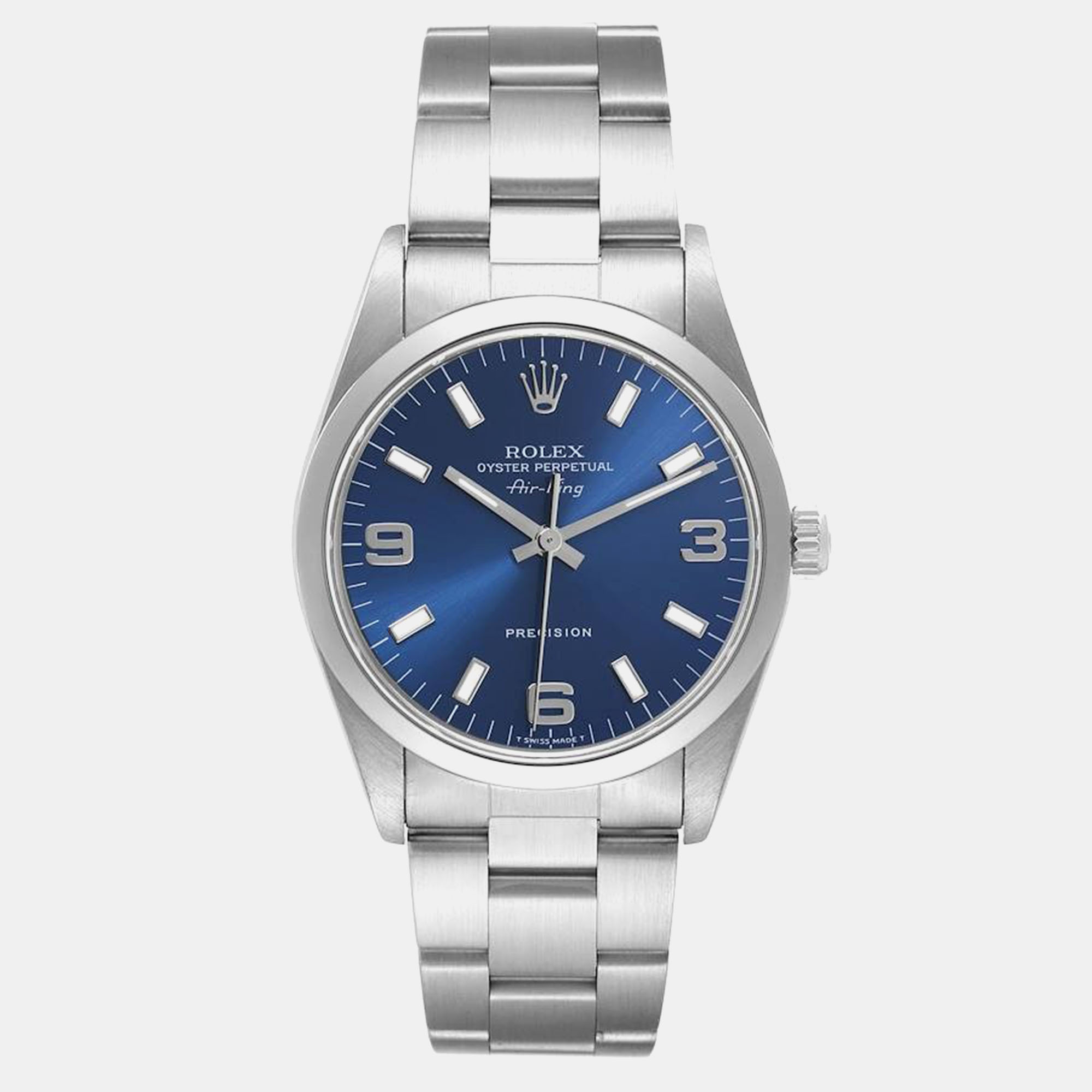 

Rolex Air King Blue Dial Smooth Bezel Steel Men's Watch 34.0 mm