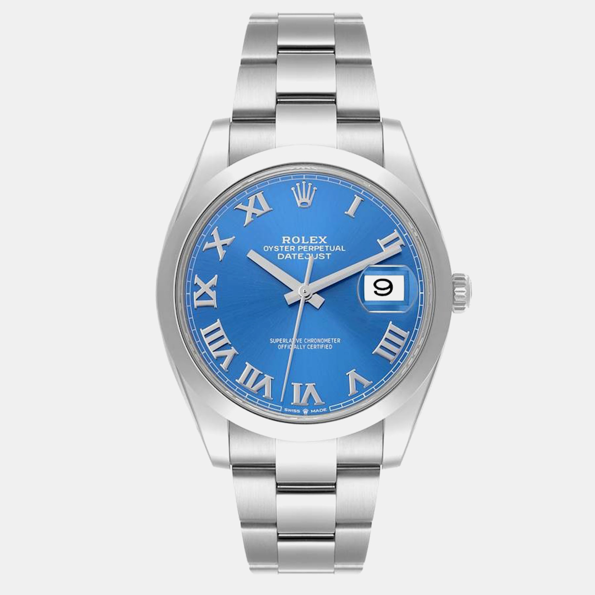 

Rolex Datejust Blue Roman Dial Steel Men's Watch 41.0 mm