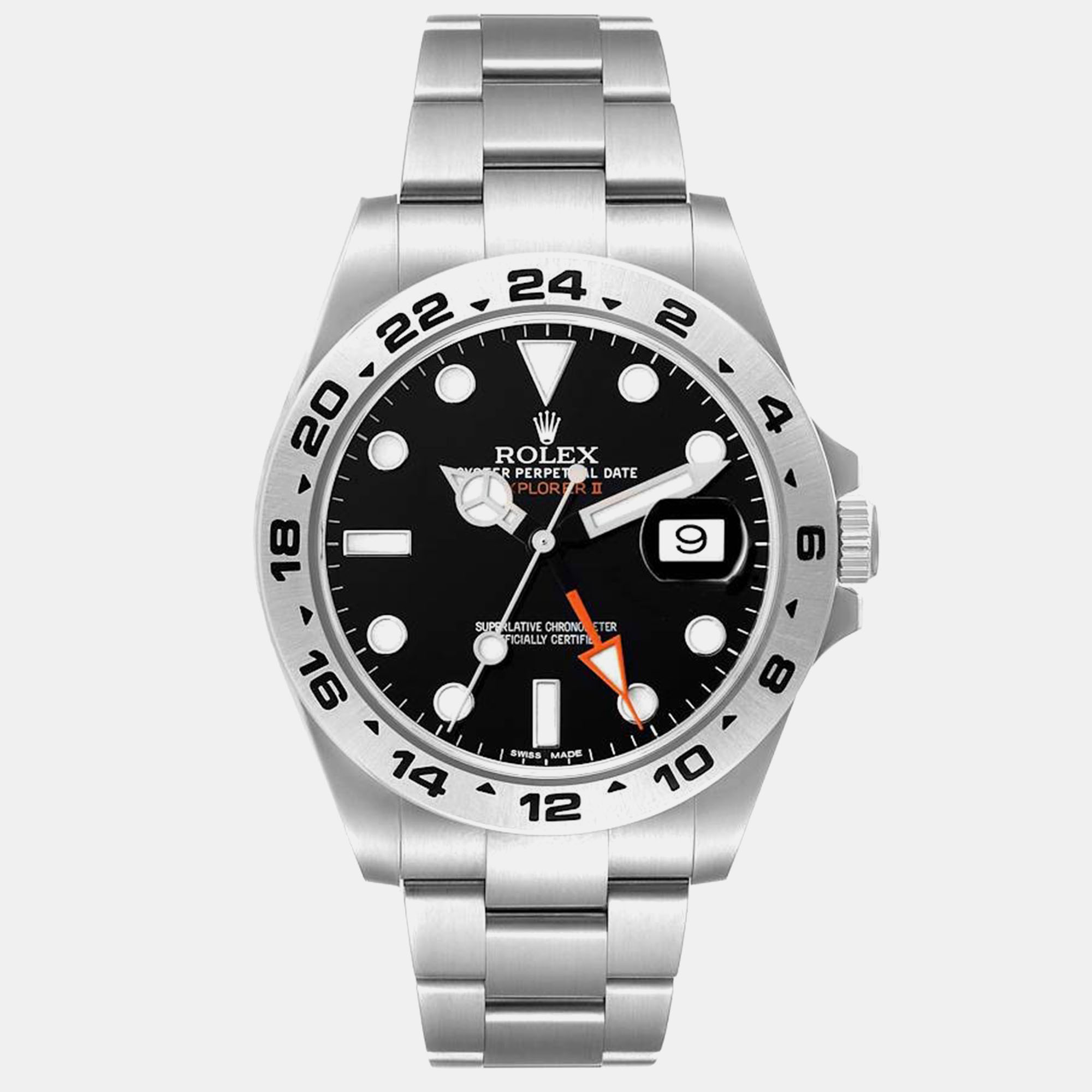 

Rolex Explorer II Black Dial Orange Hand Steel Men's Watch 42 mm