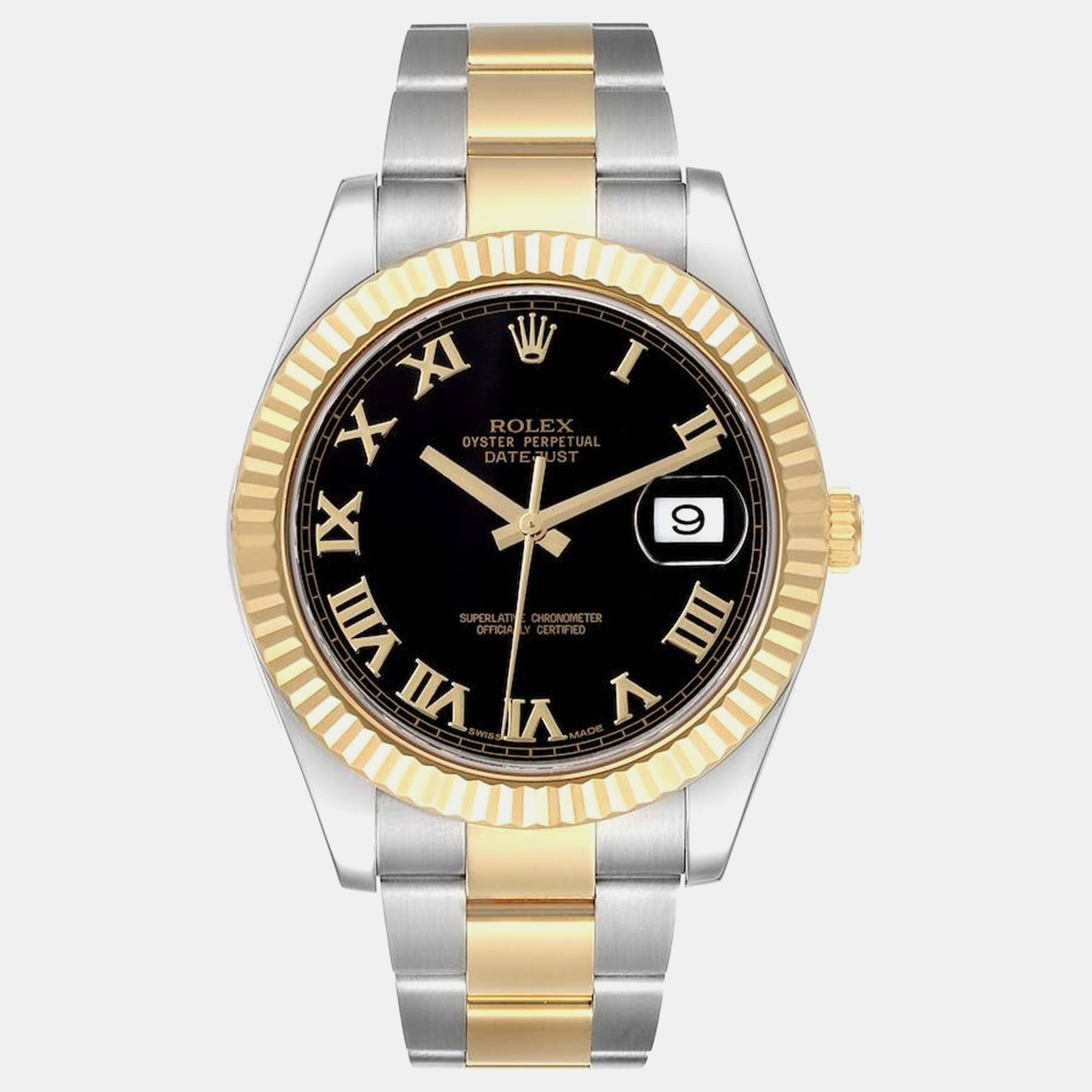 

Rolex Datejust II Steel Yellow Gold Black Dial Men's Watch 41.0 mm