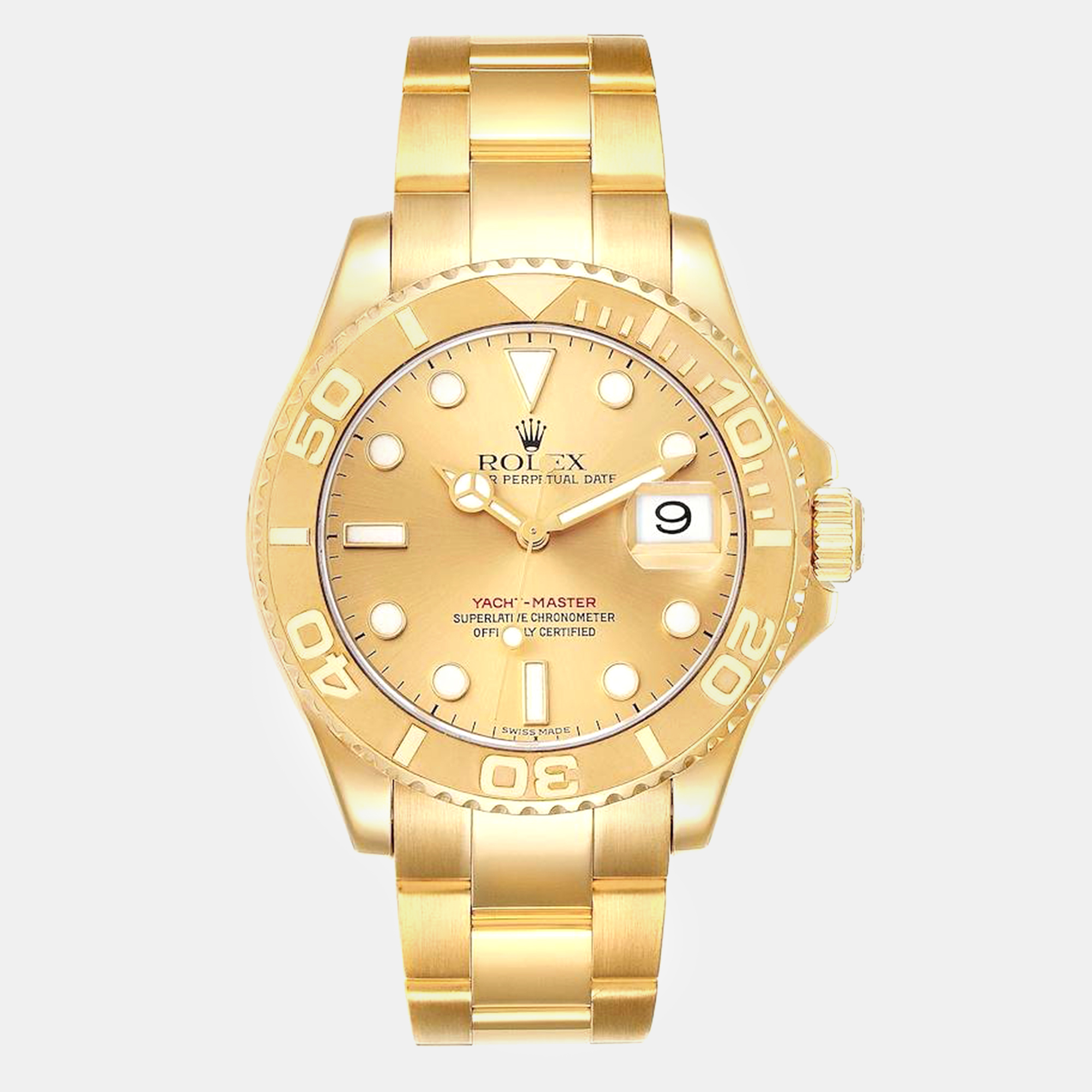 

Rolex Yachtmaster Yellow Gold Champagne Dial Men's Watch 40.0 mm