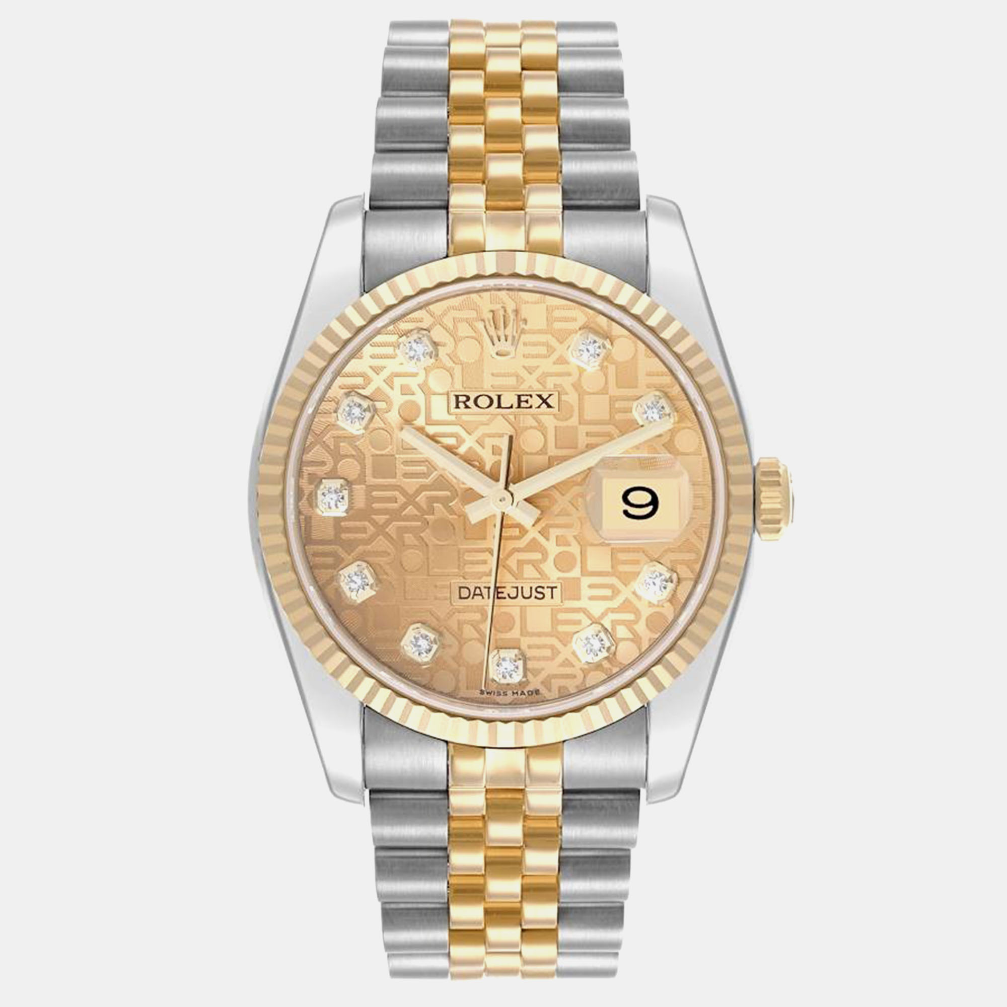 

Rolex Datejust Steel Yellow Gold Anniversary Diamond Dial Men's Watch 36.0 mm