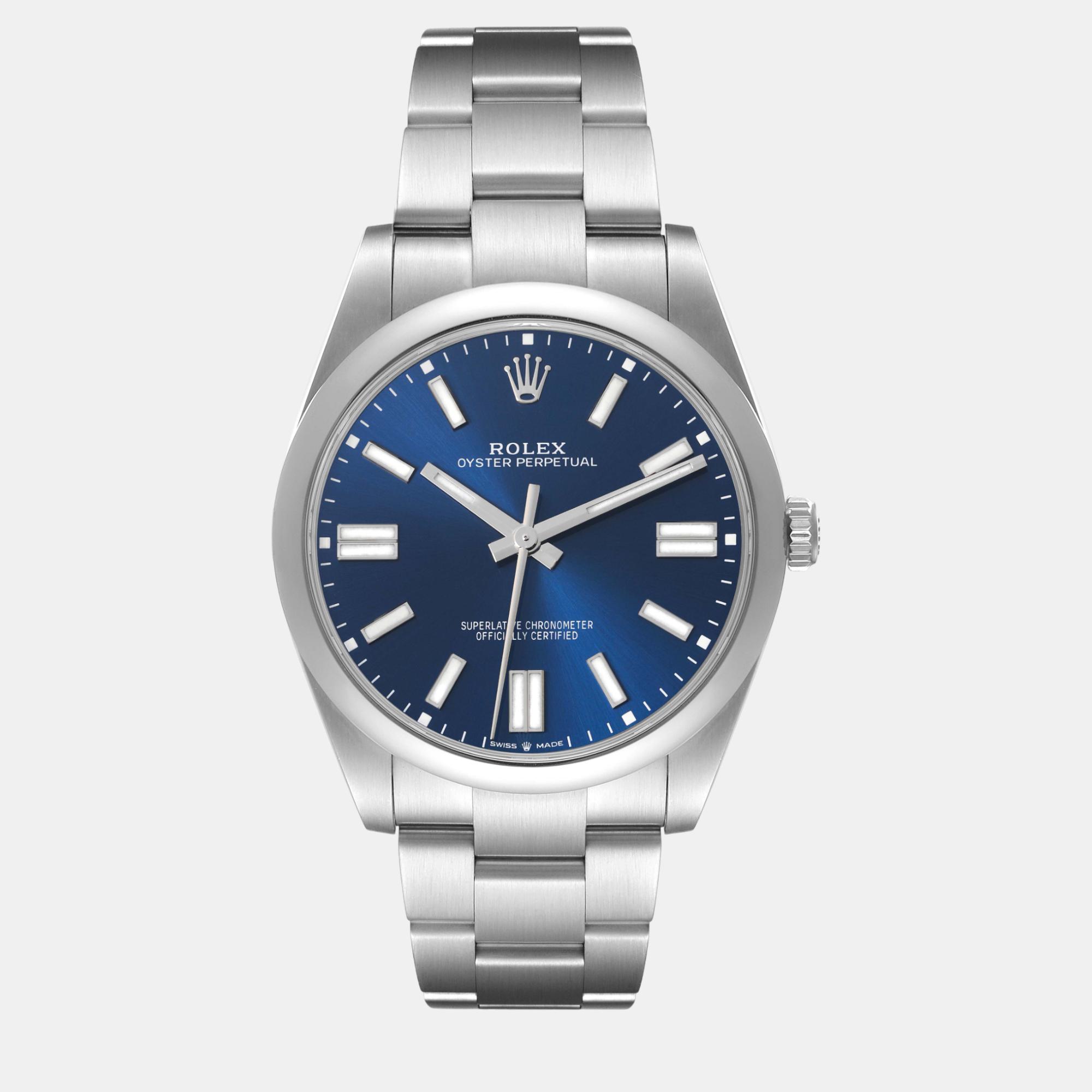 

Rolex Oyster Perpetual Blue Dial Steel Men's Watch 41.0 mm