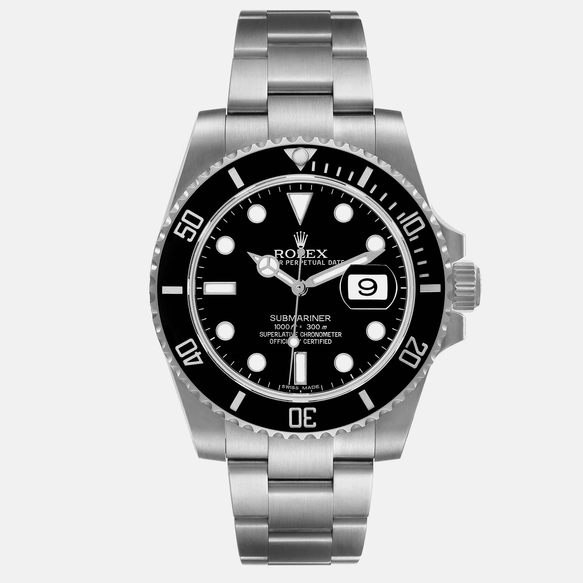 

Rolex Submariner Date Black Dial Steel Mens Watch 116610