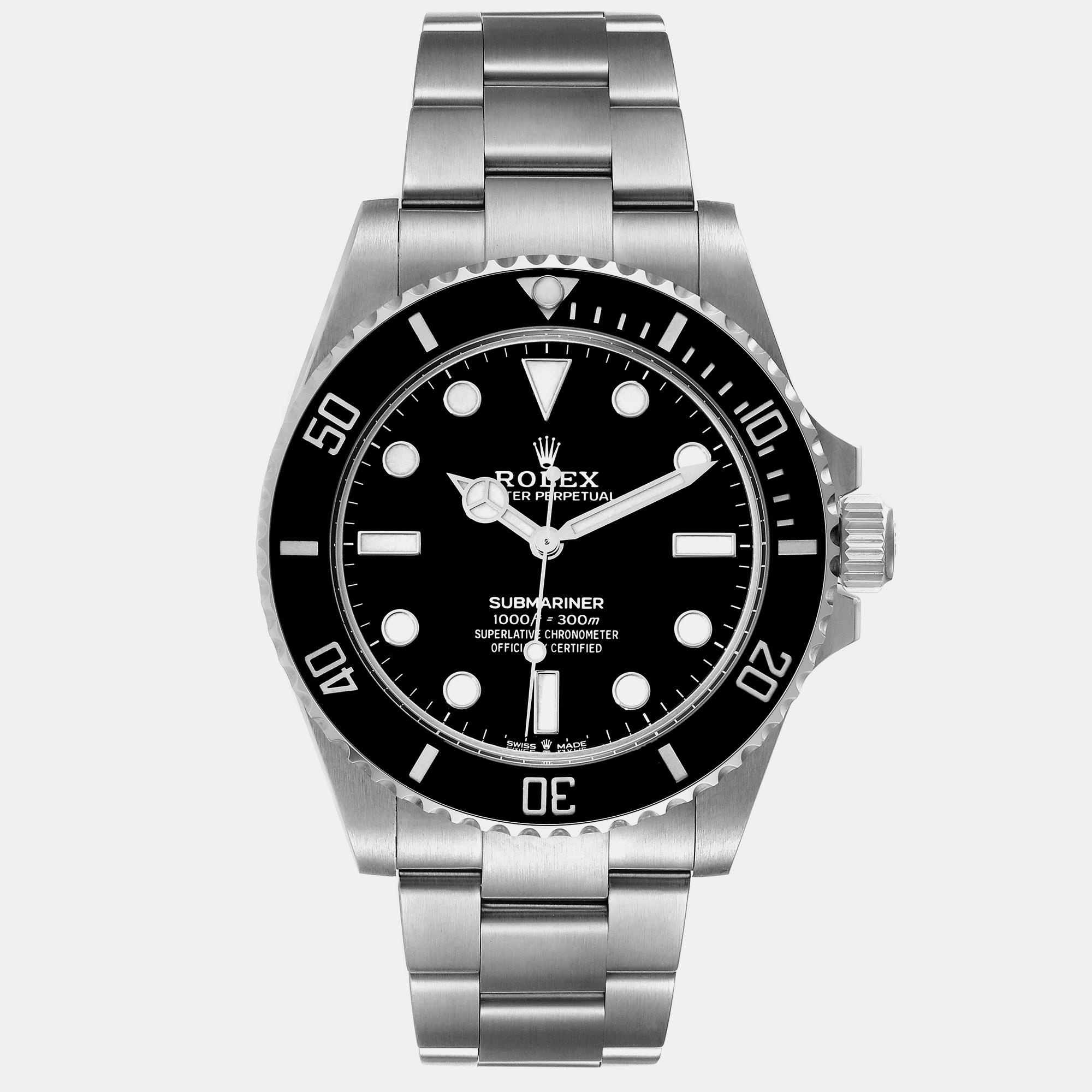 

Rolex Submariner Non-Date Ceramic Bezel Steel Mens Watch 124060, Black