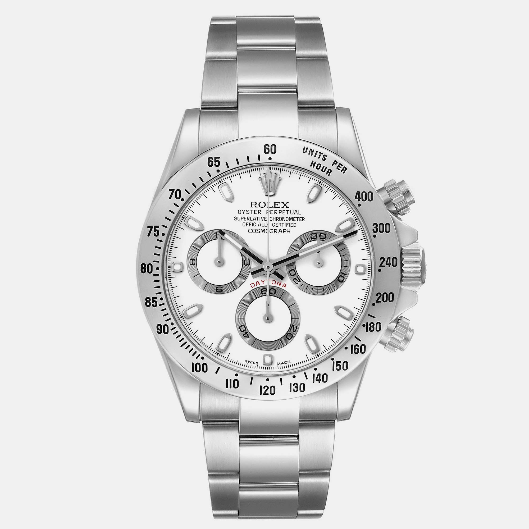 

Rolex Daytona Chronograph White Dial Steel Men's Watch 40.0 mm