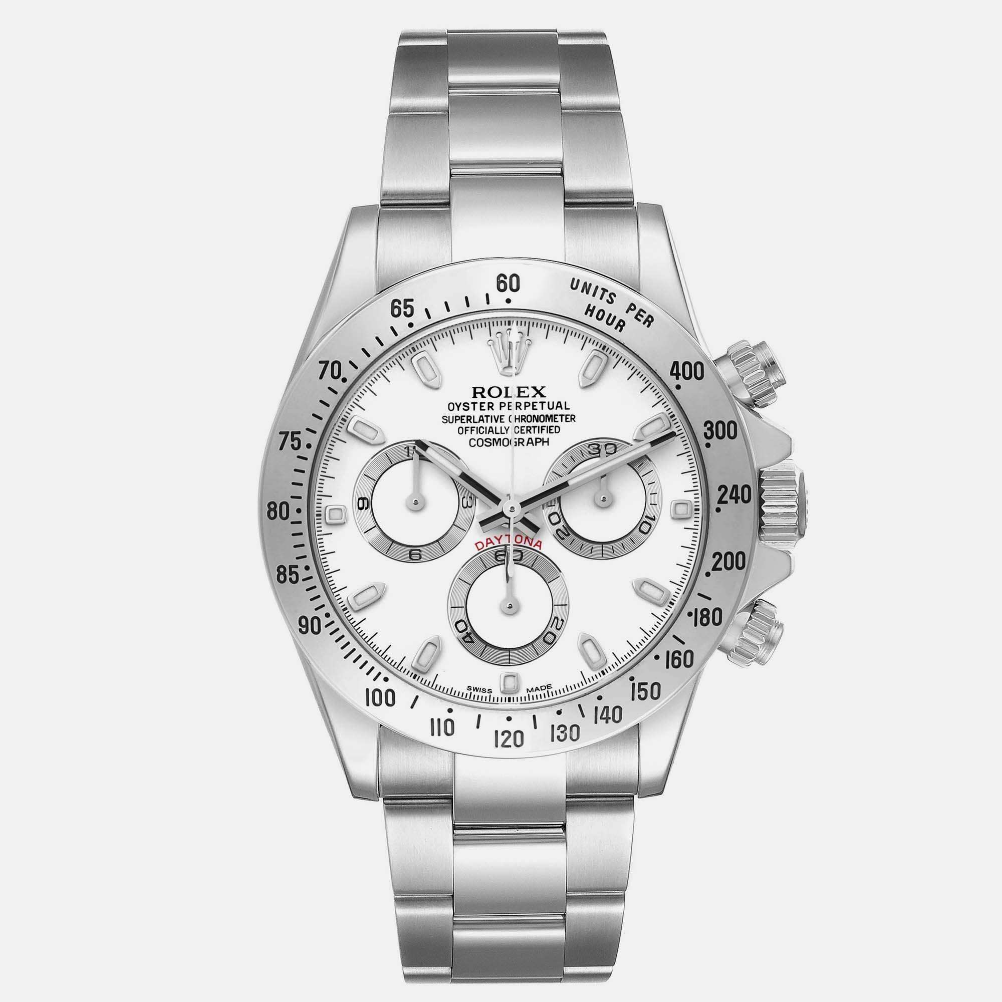 

Rolex Daytona Chronograph White Dial Steel Men's Watch 40.0 mm