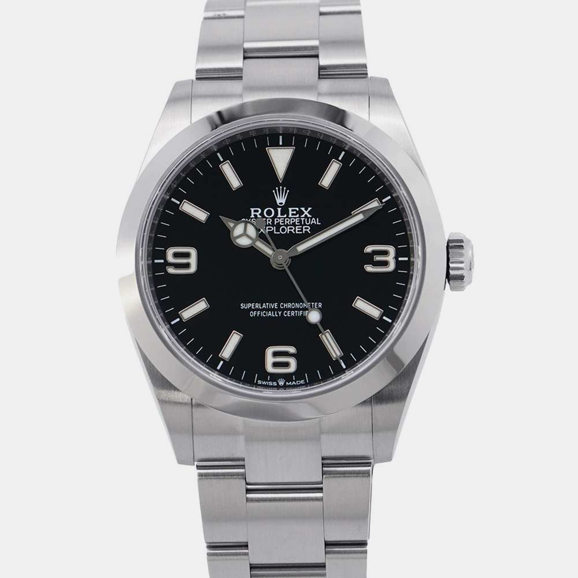 

Rolex Black Stainless Steel Explorer 224270 Automatic Men's Wristwatch 40 mm