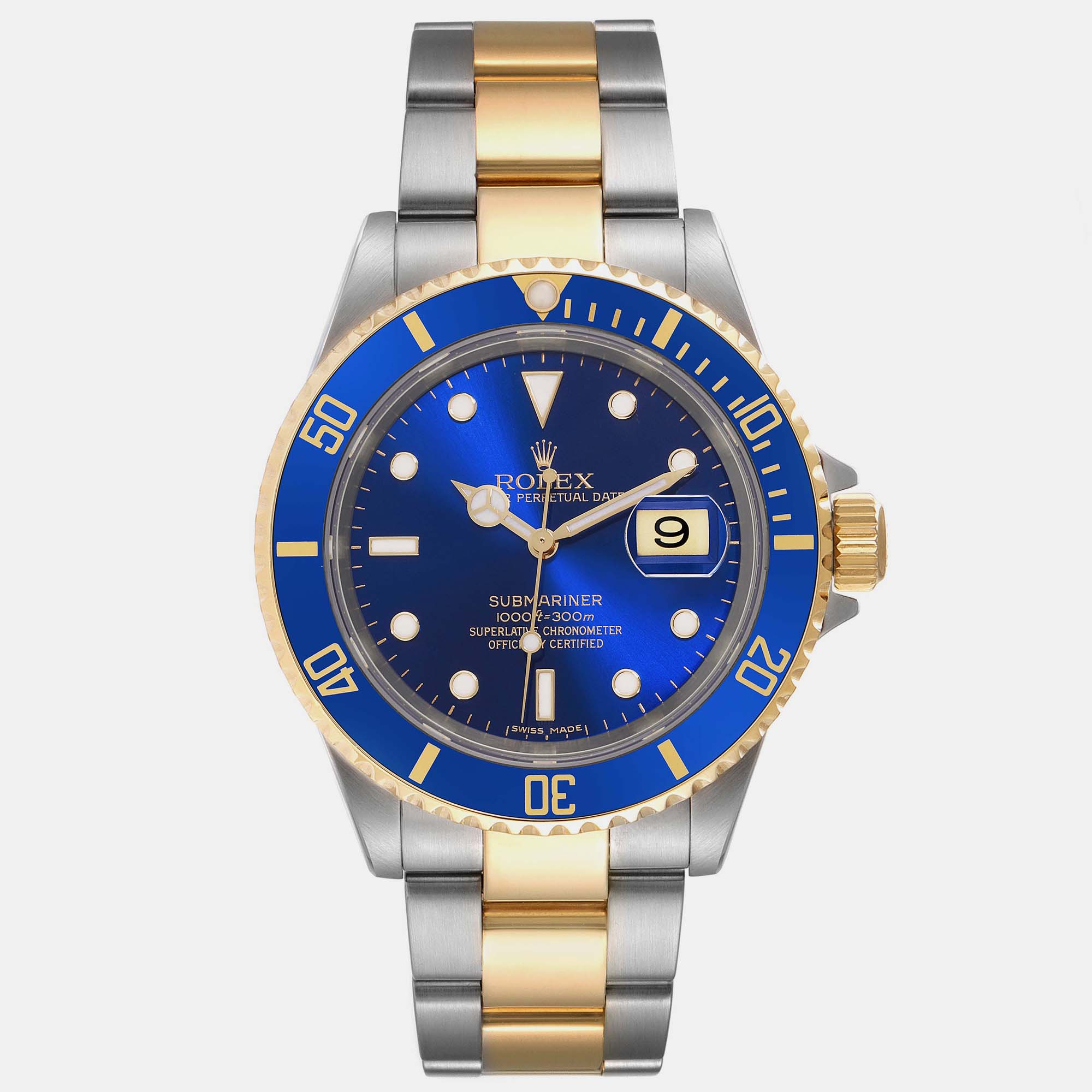 

Rolex Submariner Blue Dial Steel Yellow Gold Men's Watch 16613 40 mm