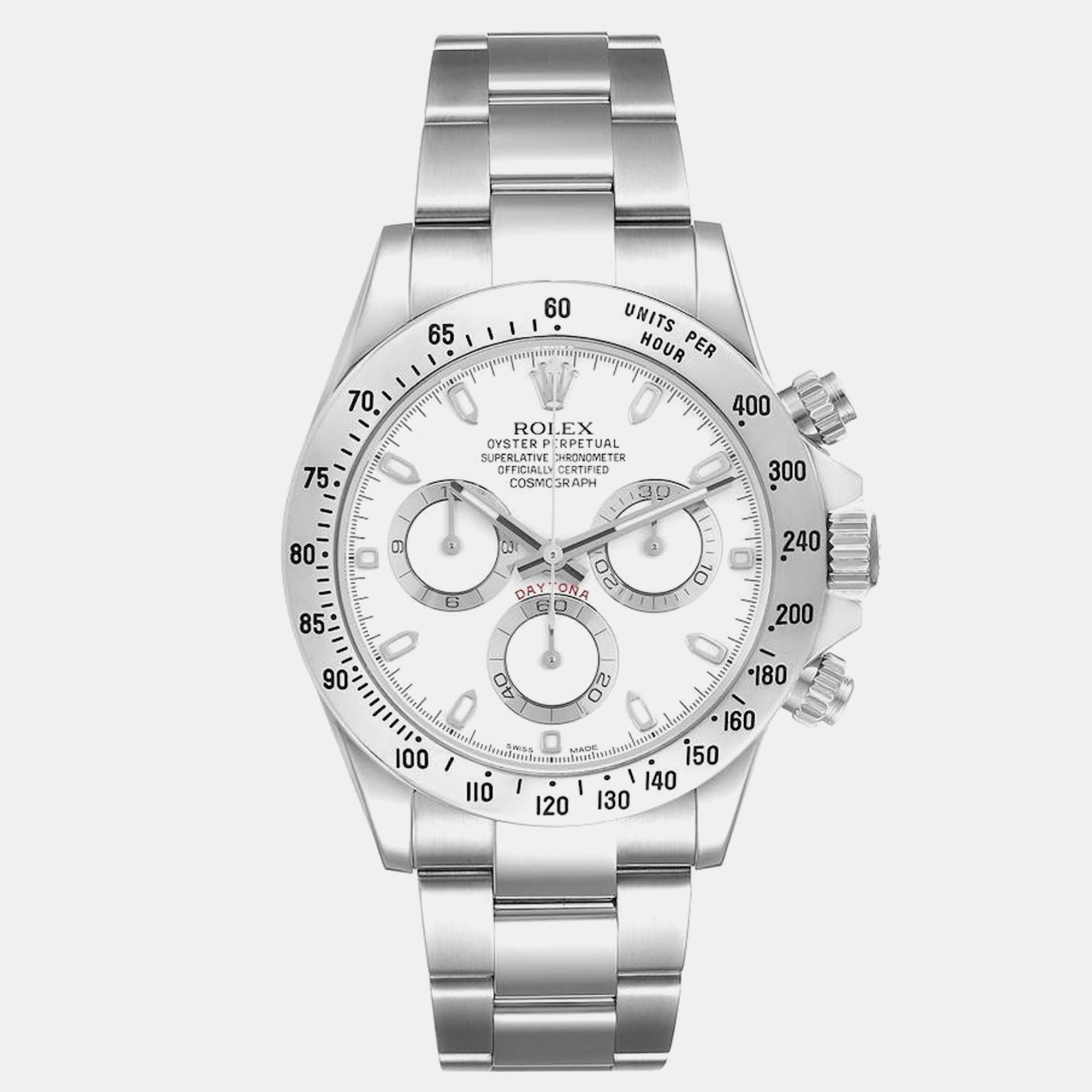 

Rolex Daytona Cosmograph White Dial Steel Mens Watch 116520