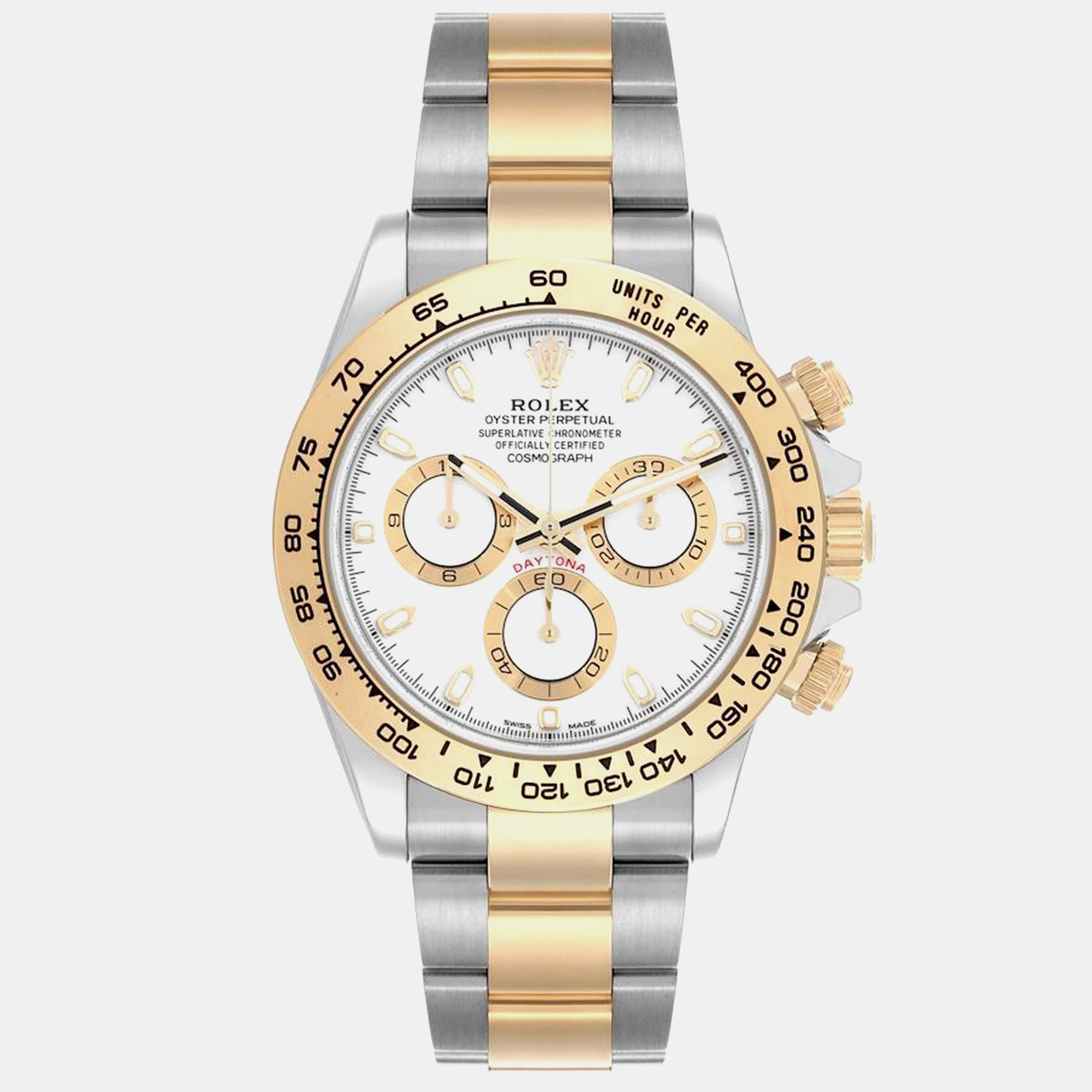 

Rolex Daytona Steel Yellow Gold White Dial Men's Watch