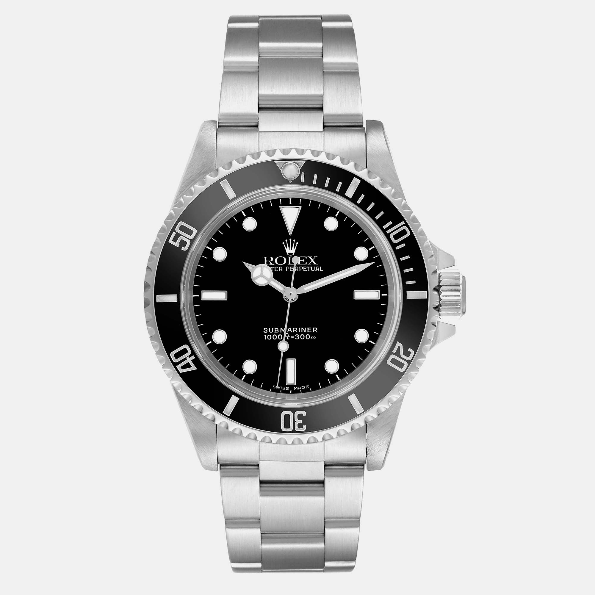 

Rolex Submariner No Date  2 Liner Steel Mens Watch 14060, Black