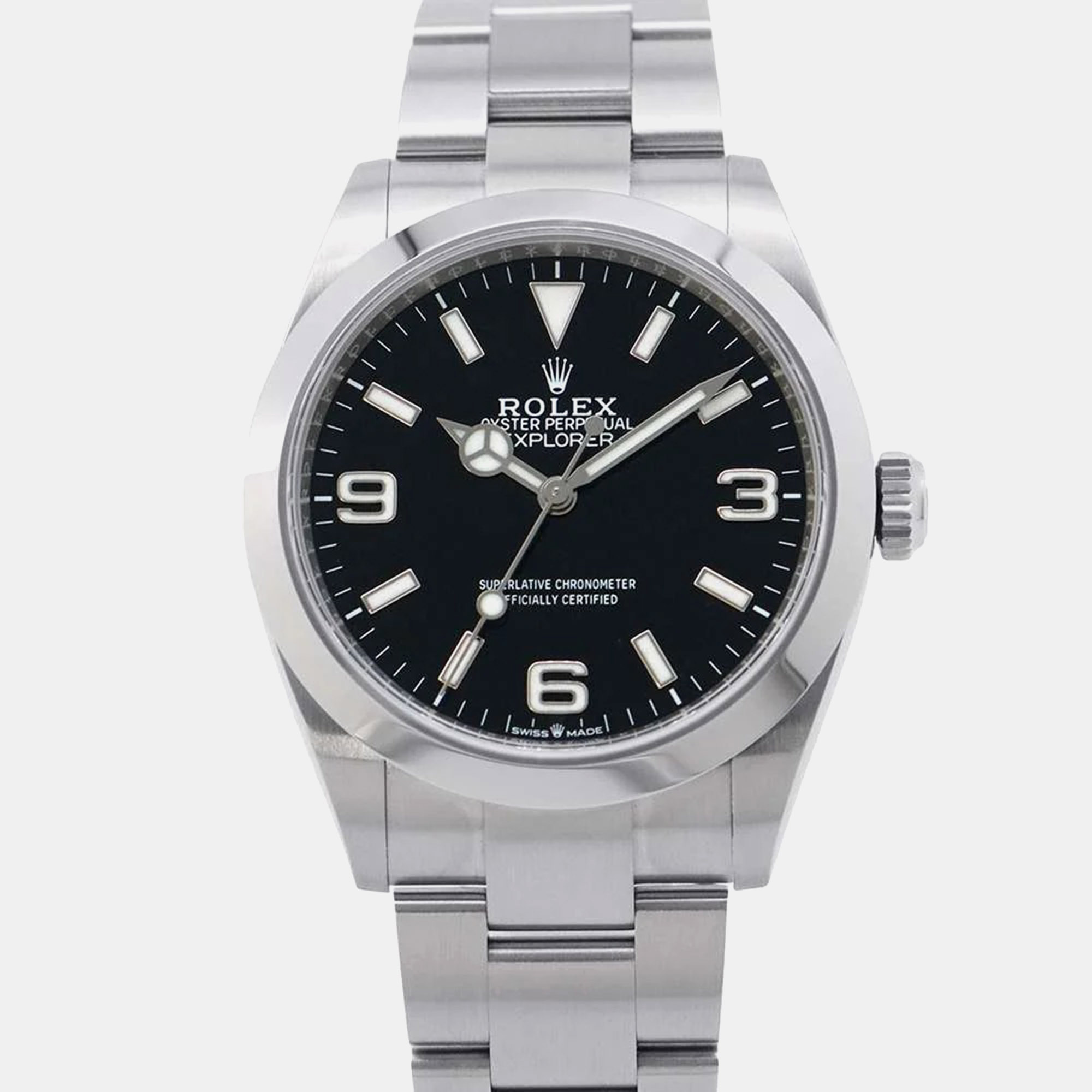 

Rolex Black Stainless Steel Explorer 224270 Automatic Men's Wristwatch 40 mm