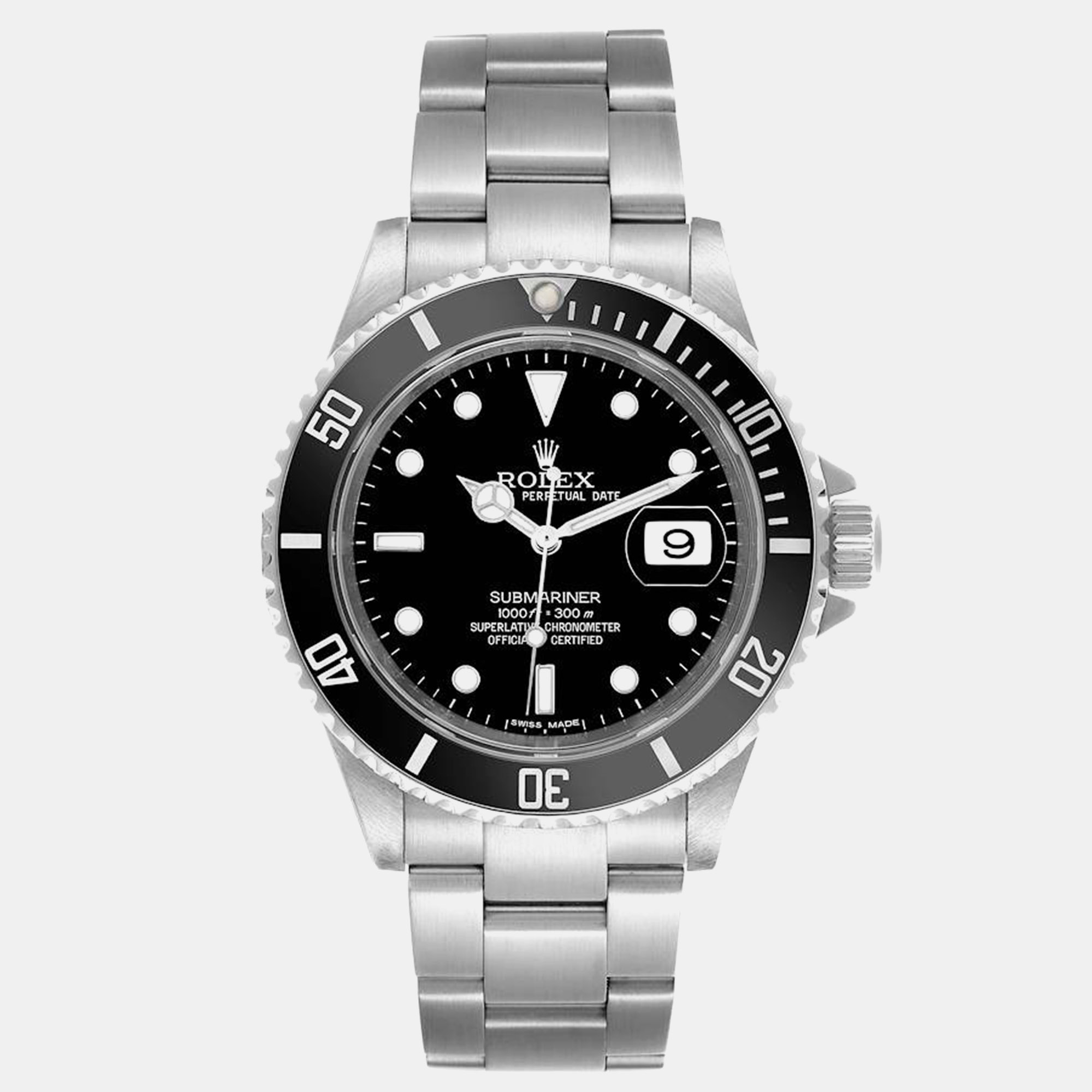 

Rolex Submariner Date Black Dial Steel Mens Watch 16610