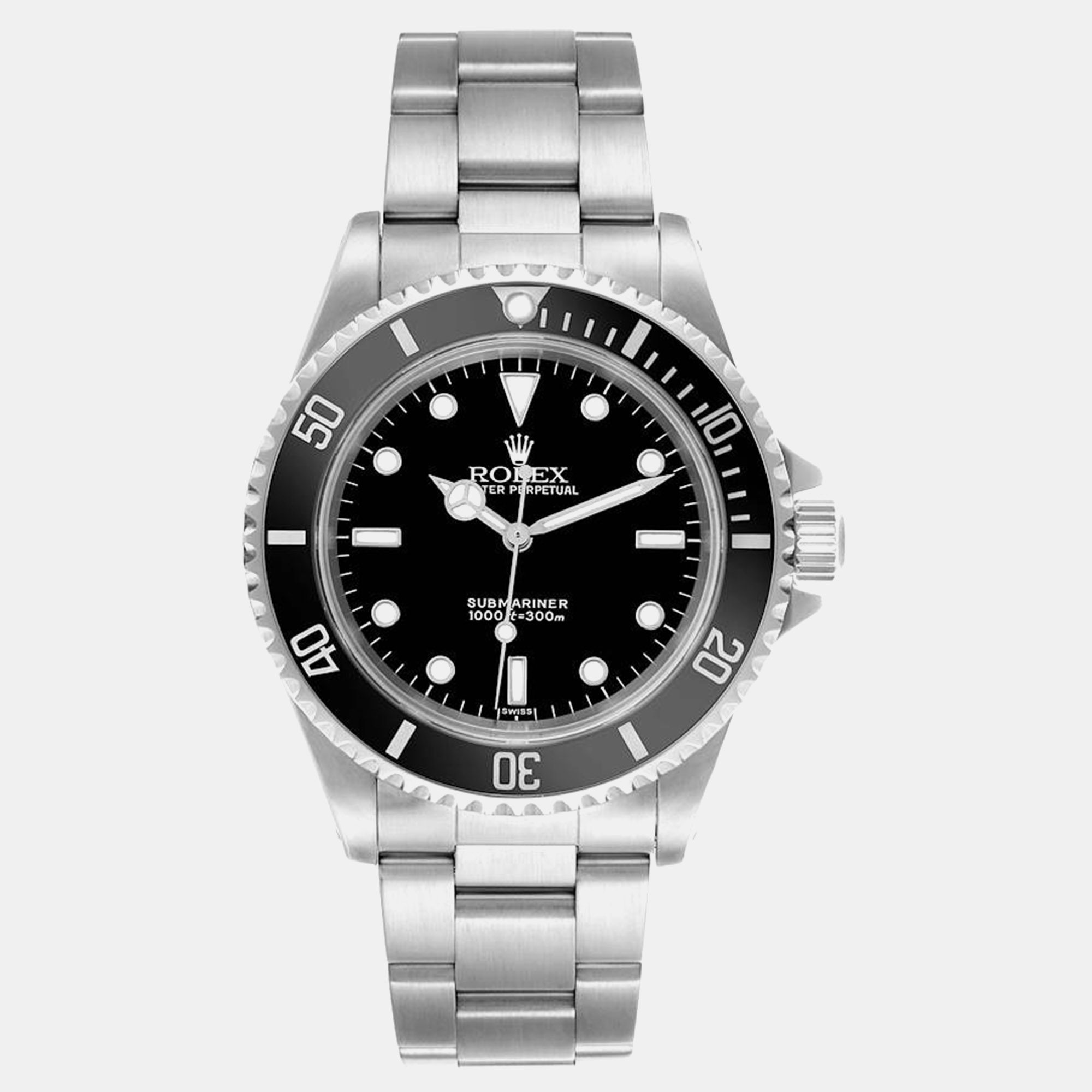 

Rolex Submariner No Date 2 Liner Steel Men's Watch 40.0 mm, Black