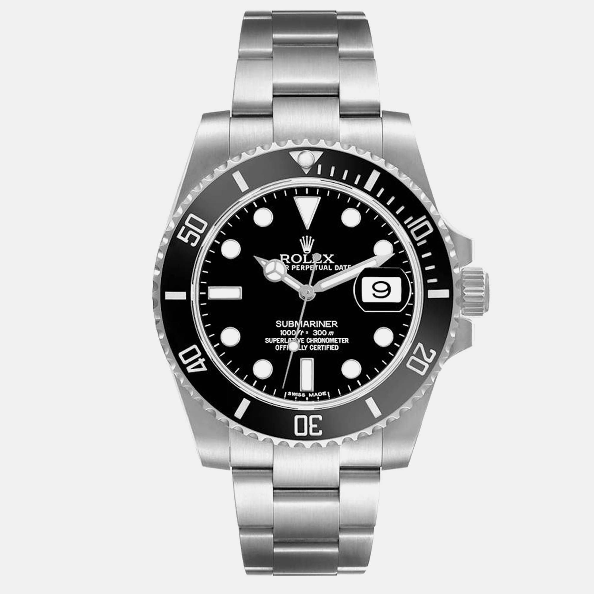 

Rolex Submariner Date Black Dial Steel Mens Watch 116610